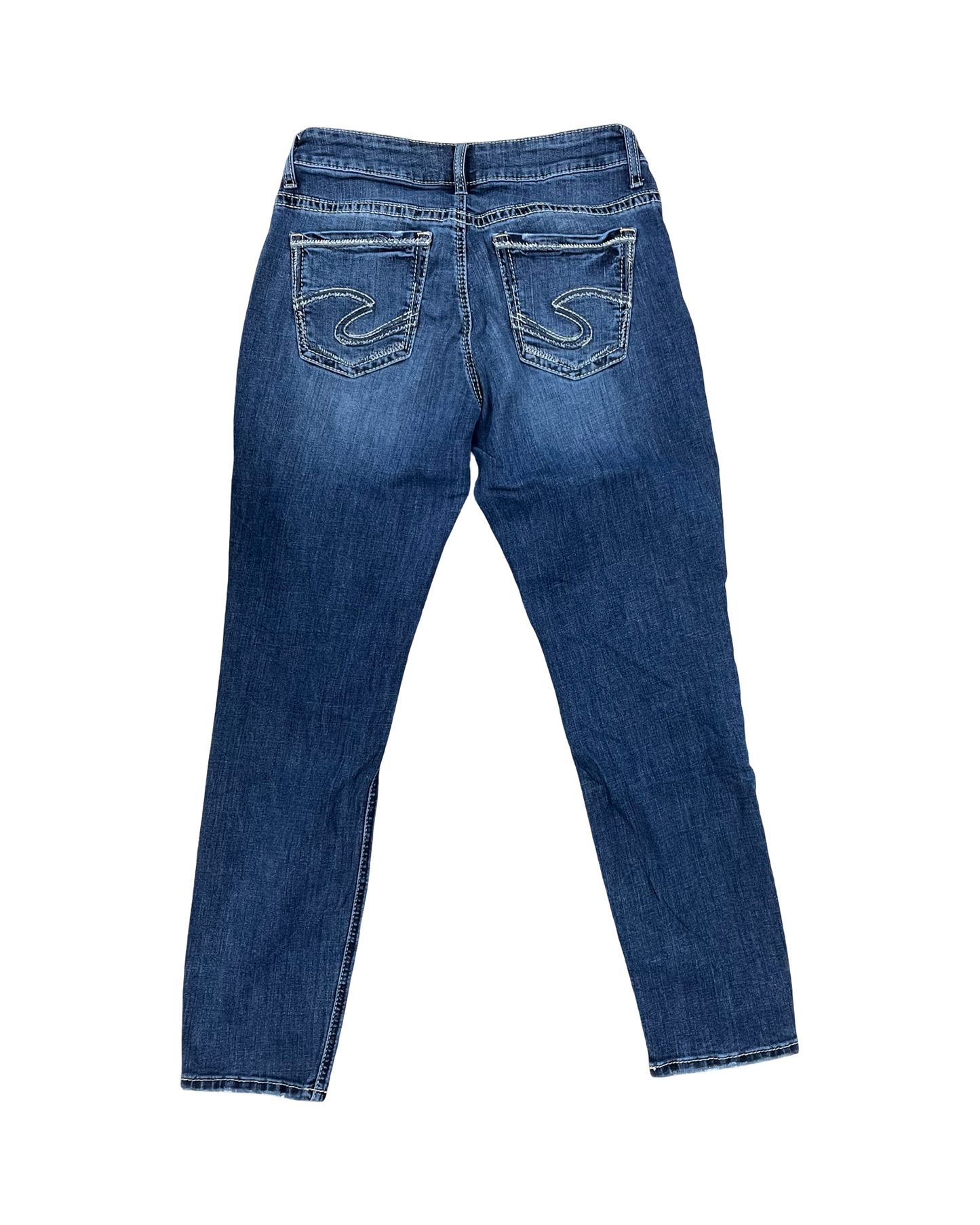Jeans Straight By Silver In Blue Denim, Size:8