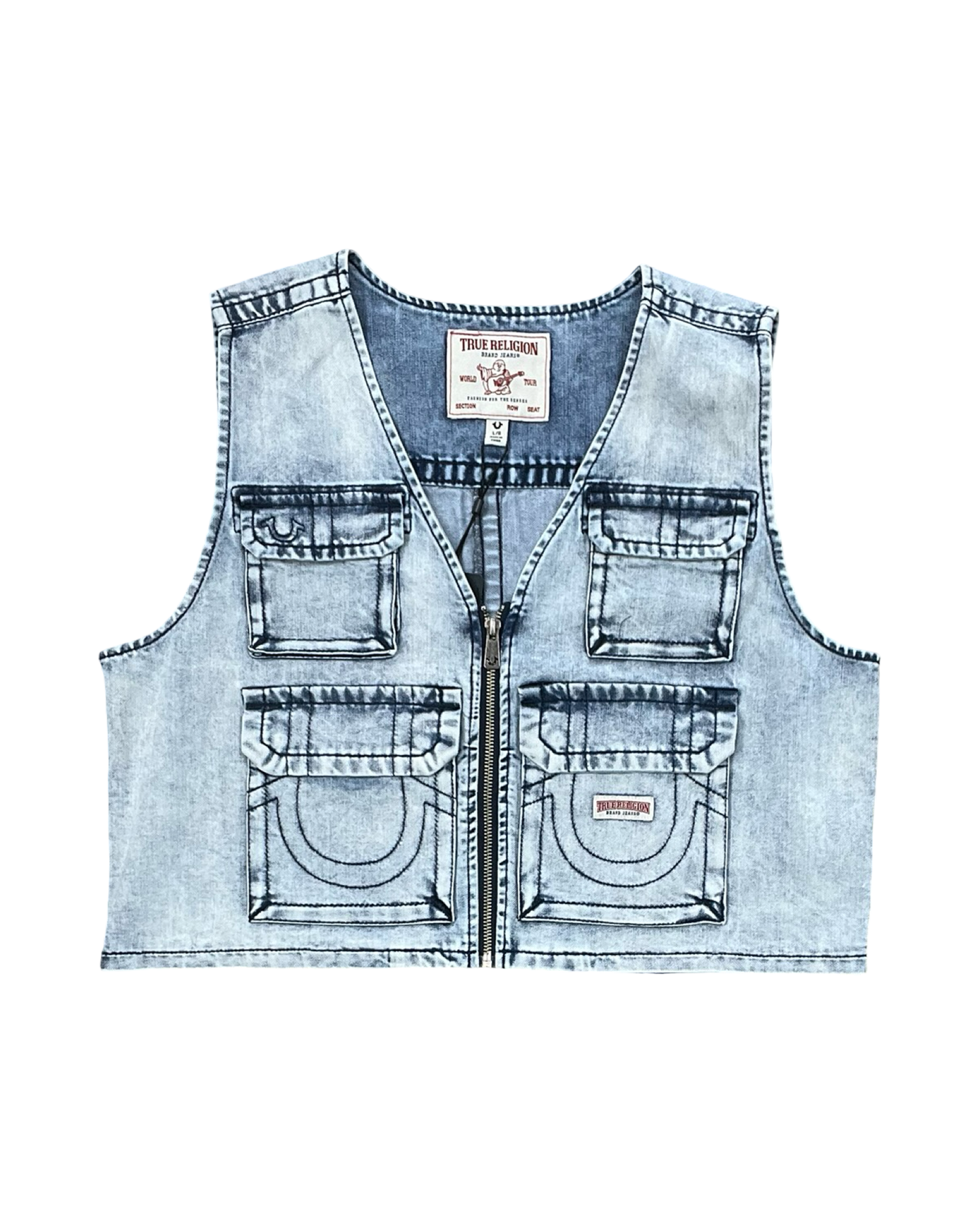 Vest Other By True Religion In Blue Denim, Size:L