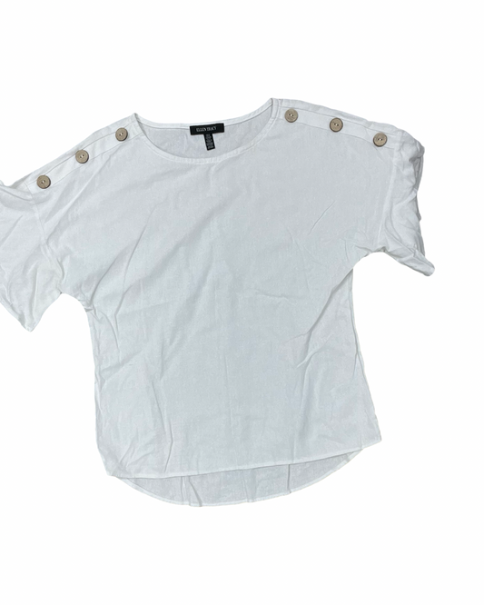 Top Ss By Ellen Tracy In White, Size:M