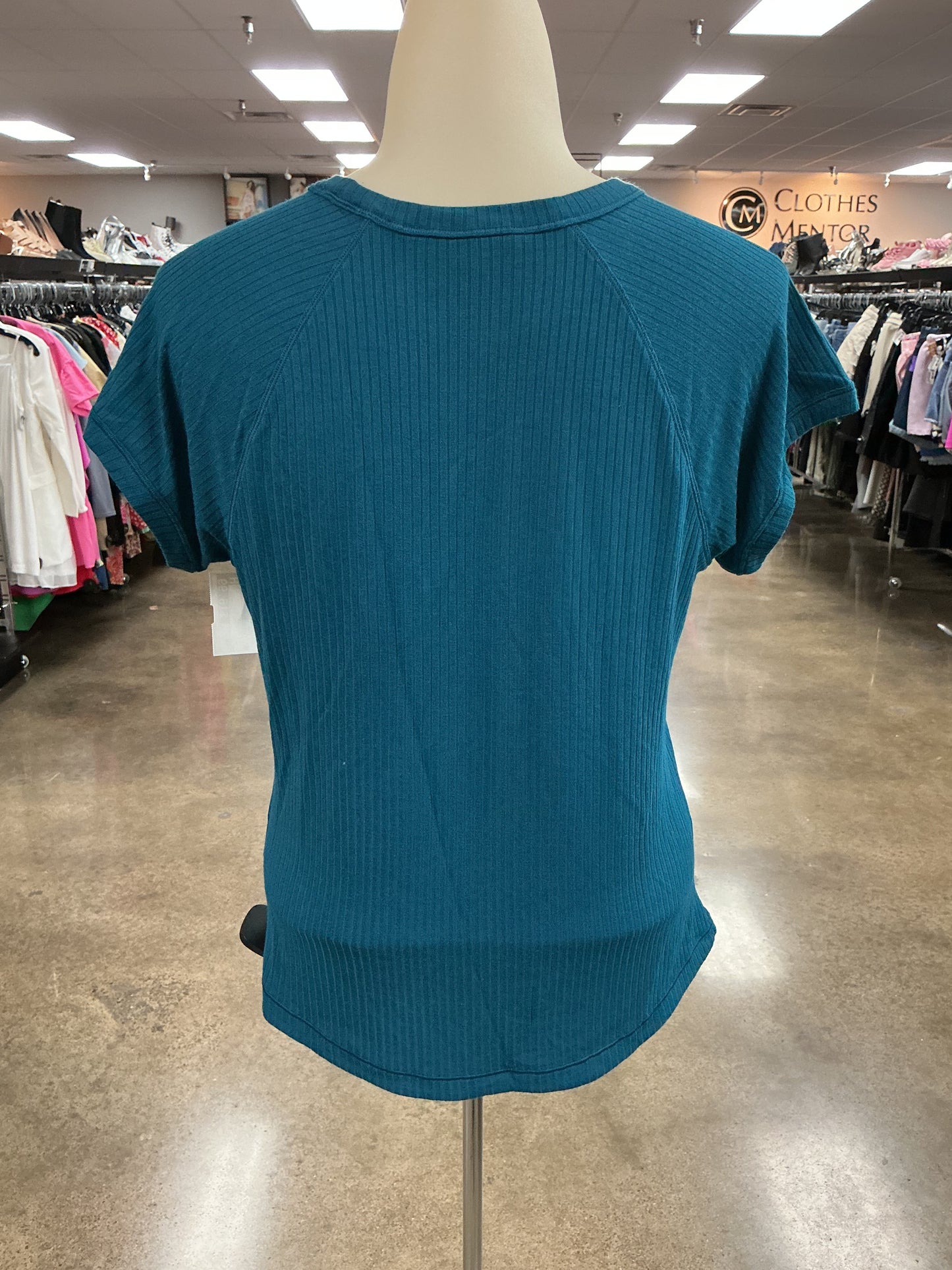 Athletic Top Ss By Athleta In Teal, Size:M