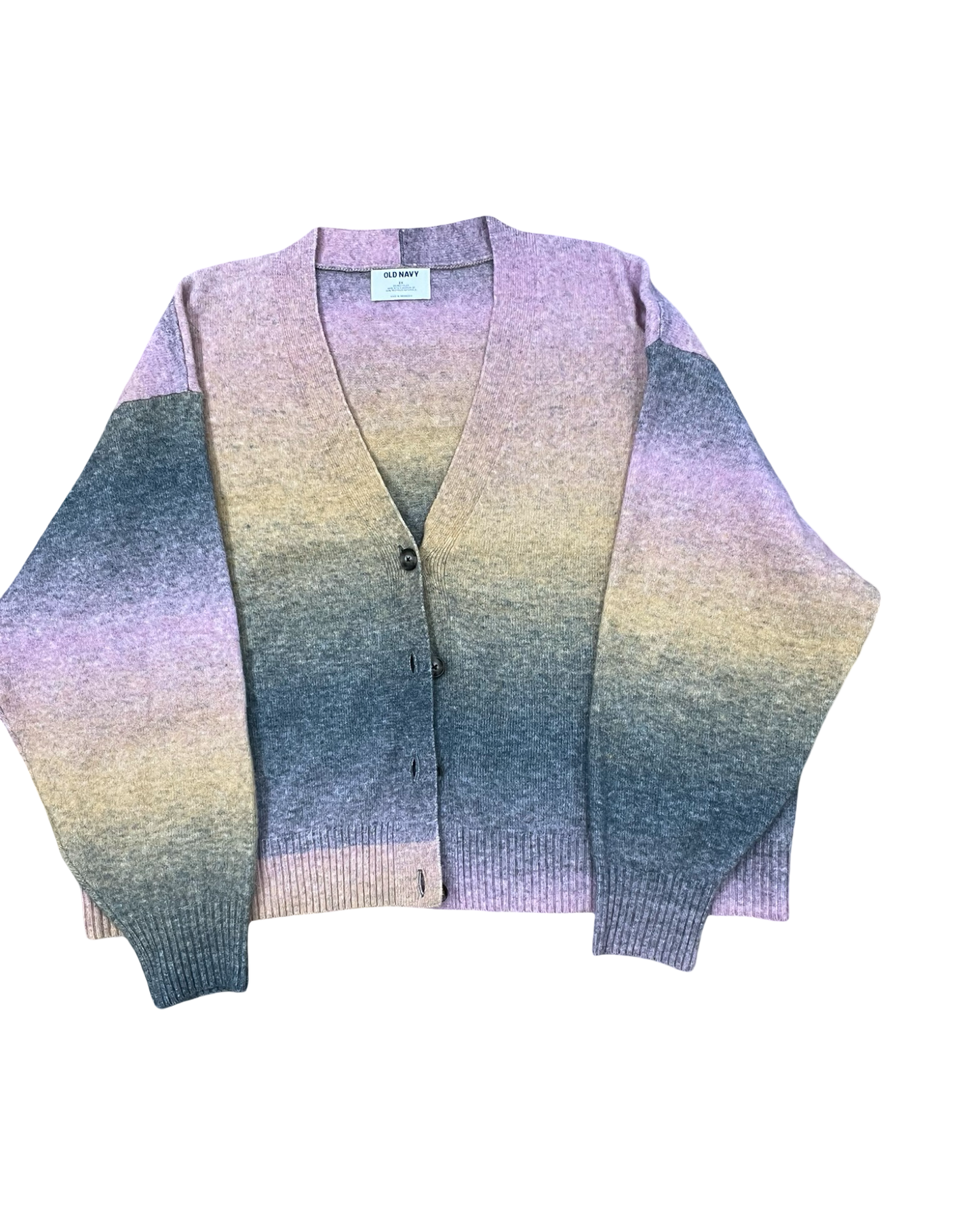 Cardigan By Old Navy In Pink & Yellow, Size:2X