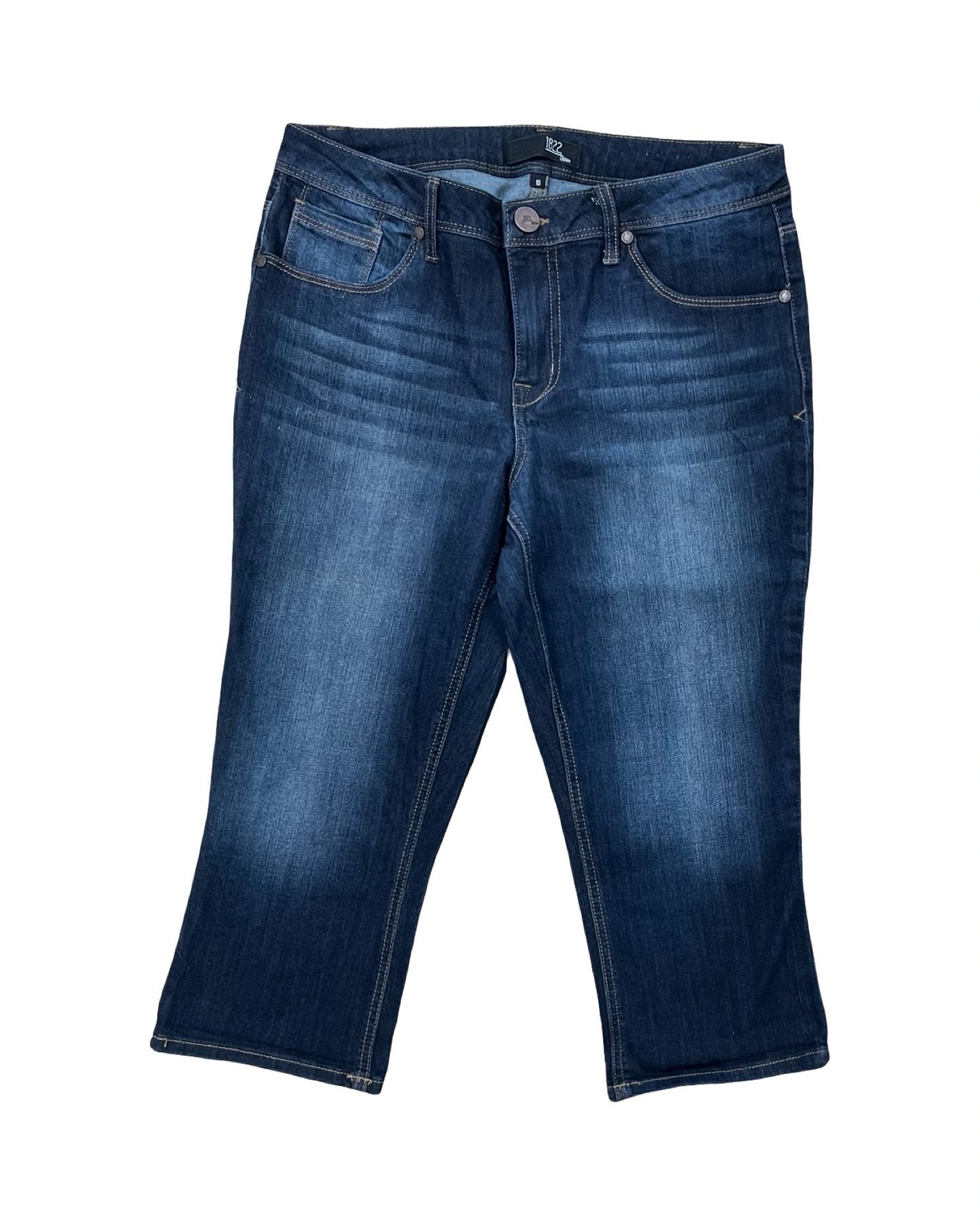Jeans Cropped By 1822 Denim In Blue Denim, Size:10