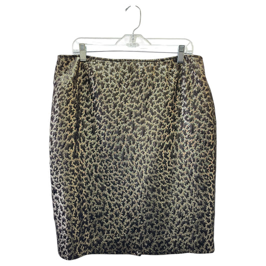 Skirt Mini & Short By Jones New York In Brown & Gold, Size:12