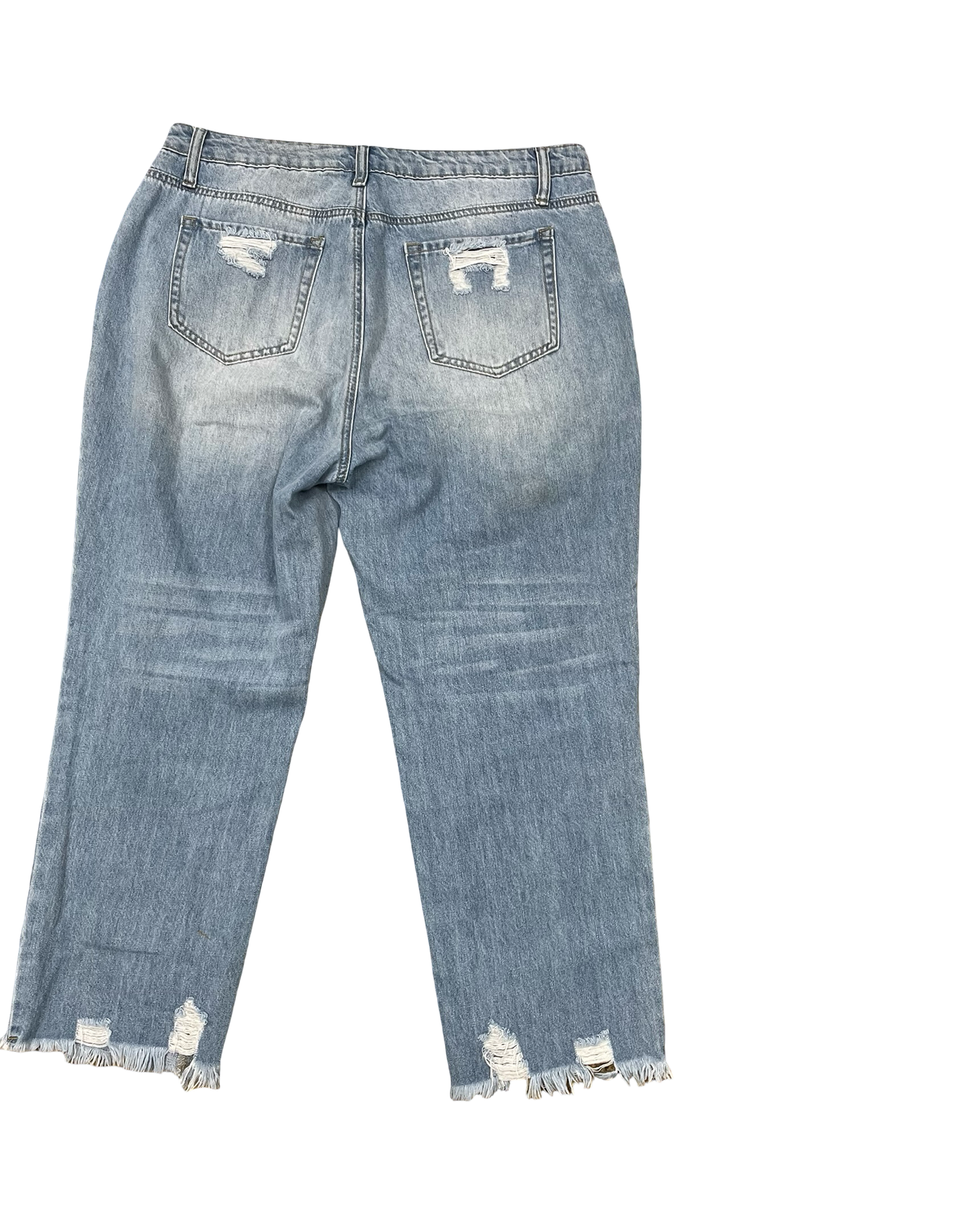 Jeans Flared By Clothes Mentor In Blue Denim, Size:16