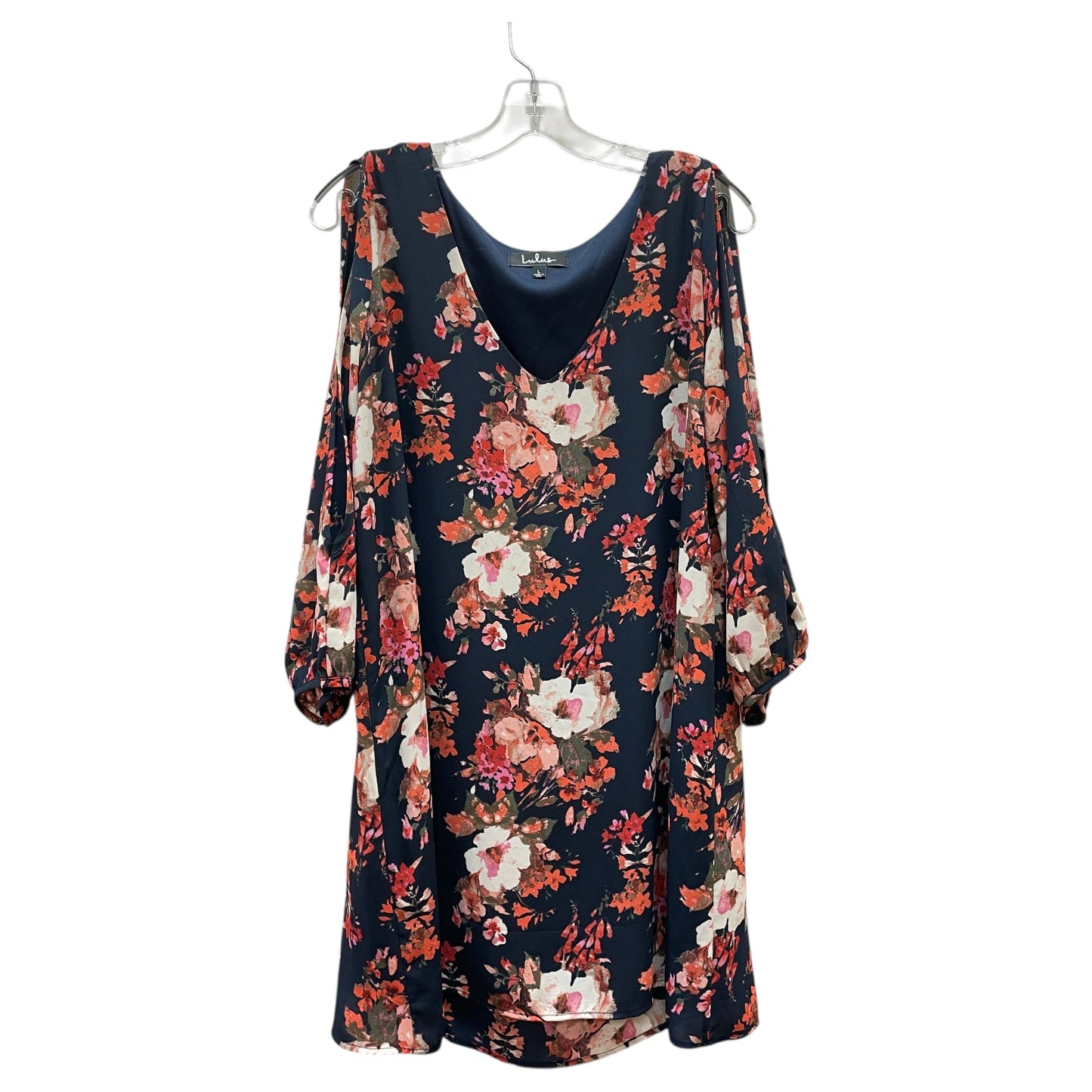 Dress Party Short By Lulus In Blue & Pink, Size:L