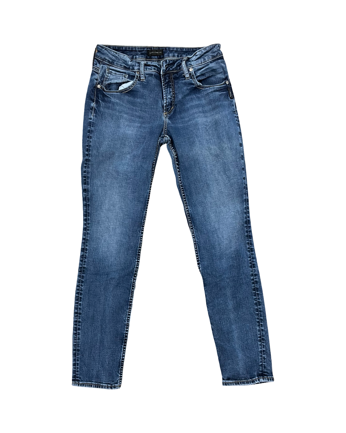 Jeans Skinny By Silver In Blue Denim, Size:10