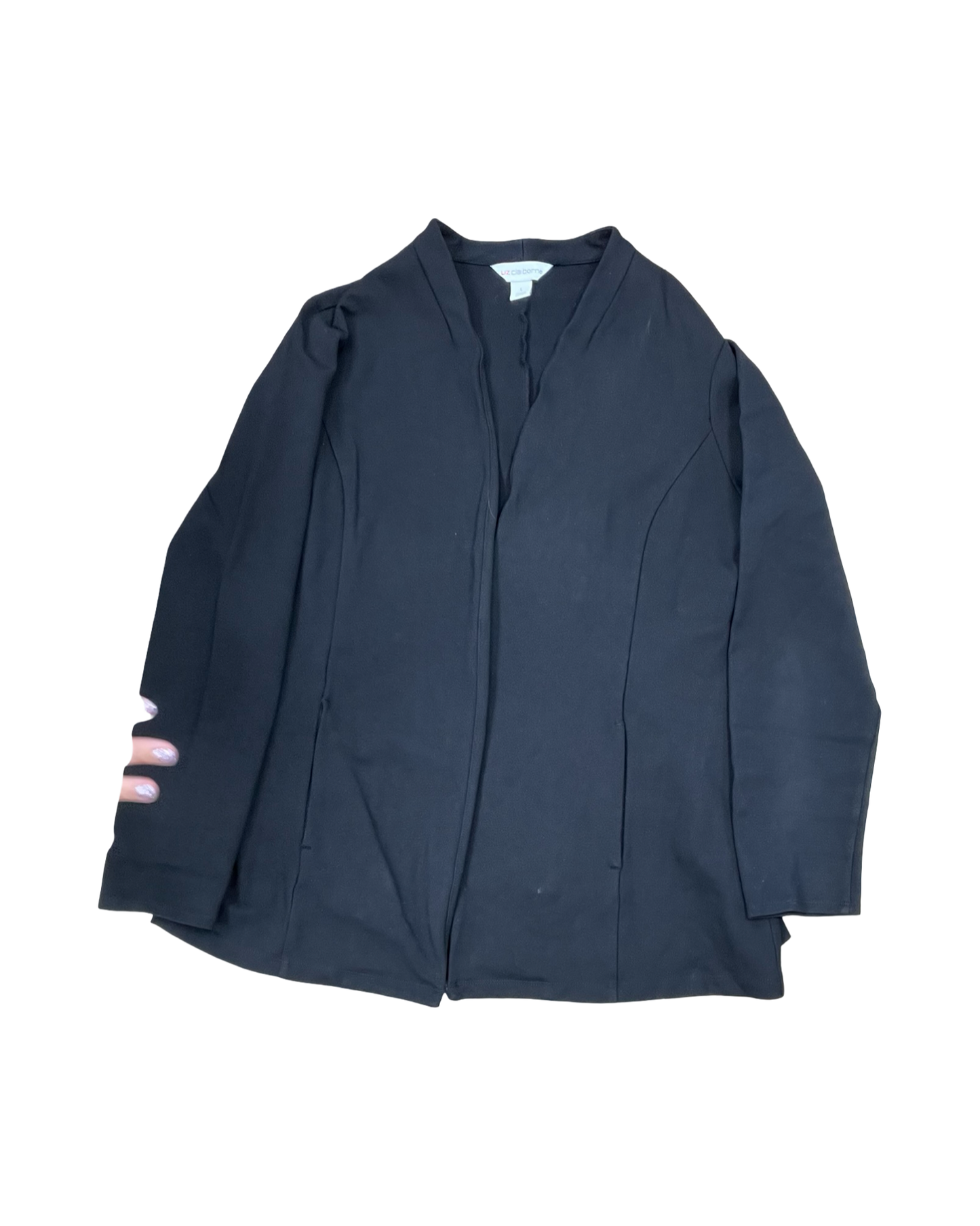 Blazer By Liz Claiborne In Black, Size:L