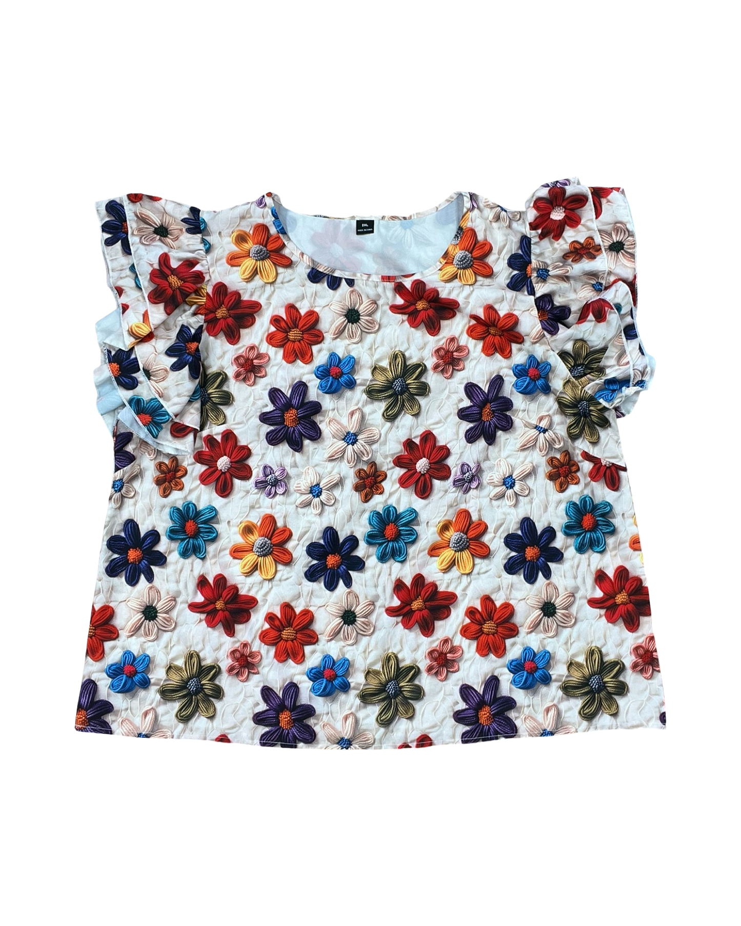 Top Ss By Clothes Mentor In Floral Print, Size:2X