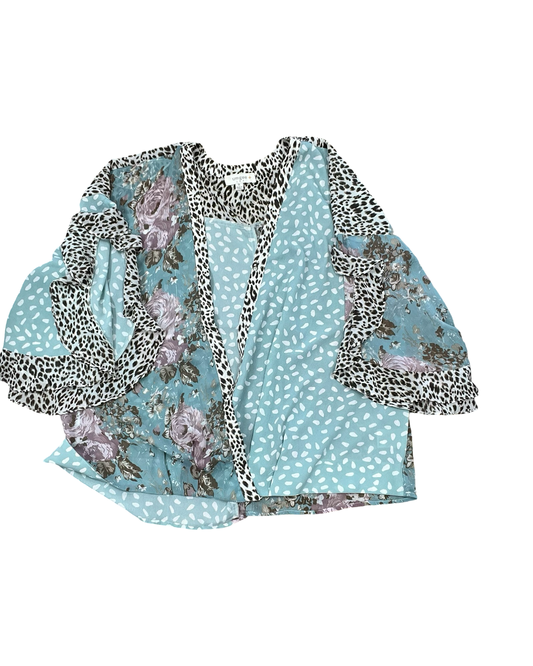 Top 3/4 Sleeve By Umgee In Animal Print, Size:Xl