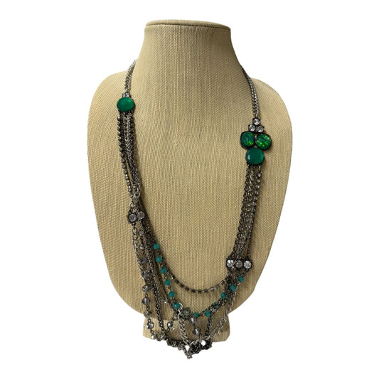 Necklace Layered By Simply Vera In Green & Silver