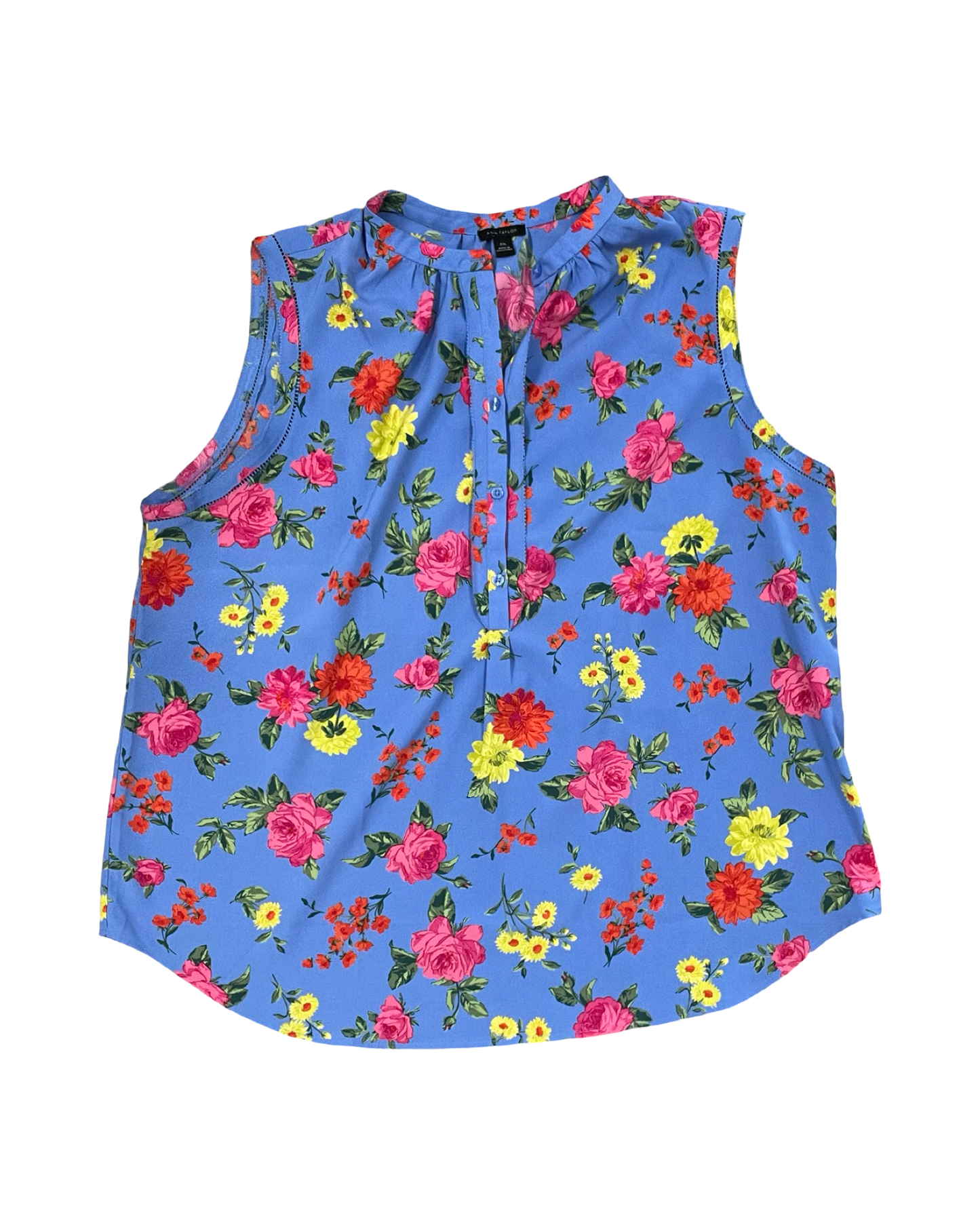 Top Sleeveless By Ann Taylor In Blue, Size:1X