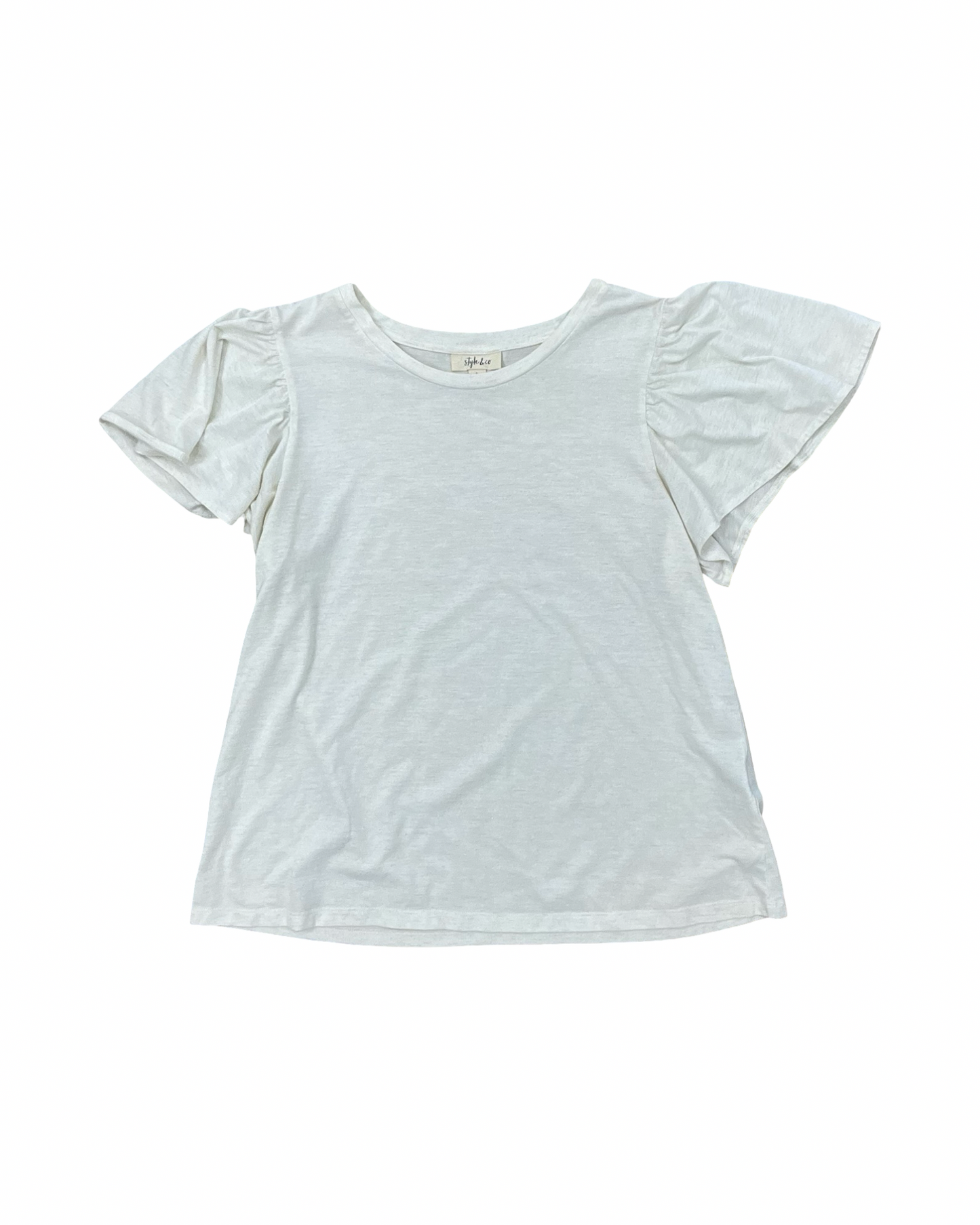 Top Ss By Style And Company In Cream, Size:L