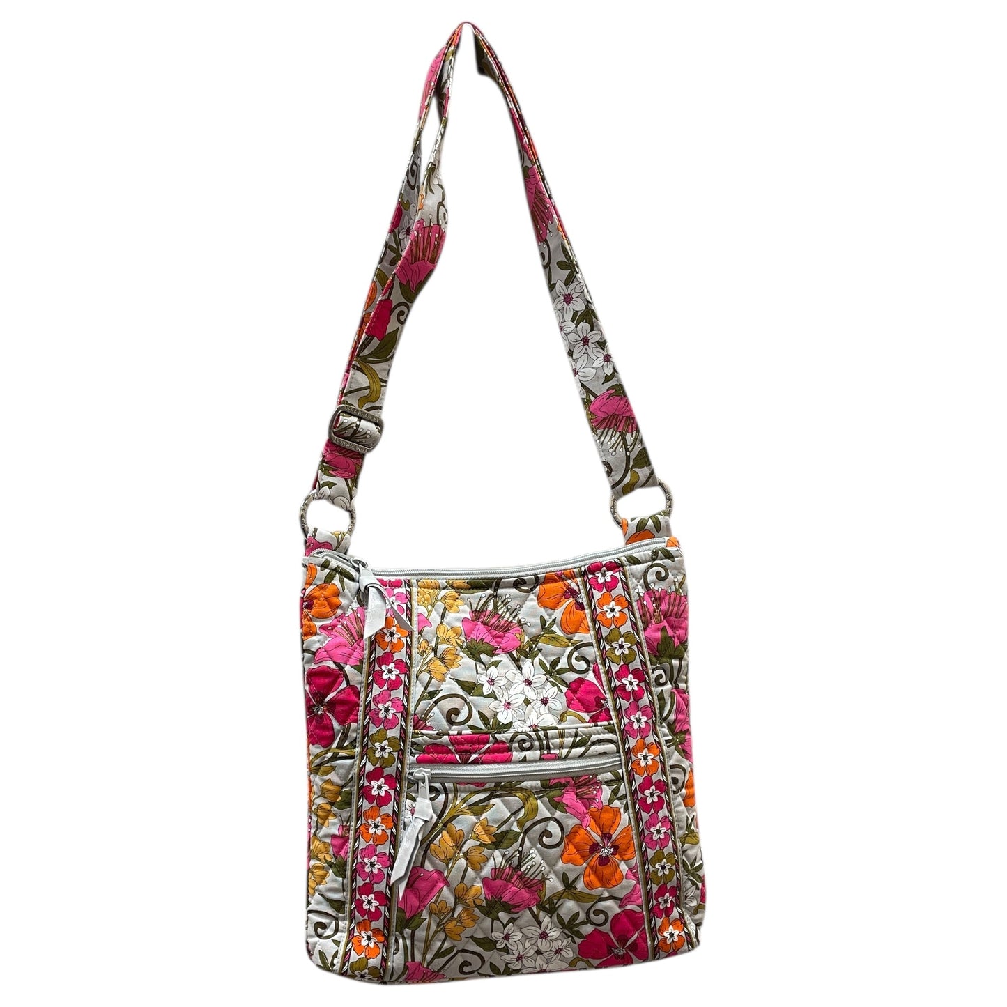 Crossbody By Vera Bradley In Grey & Pink, Size:Medium