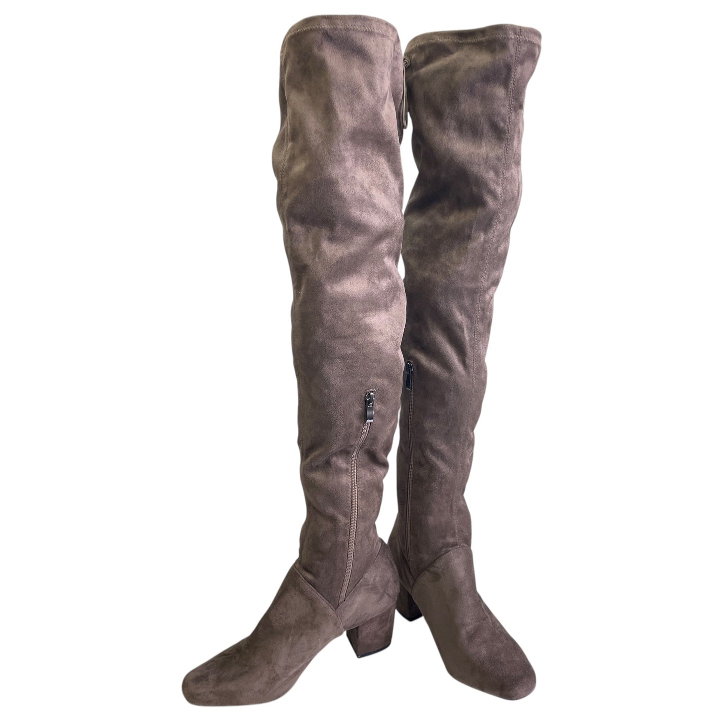 Boots Over-The-Knee Heels By Catherine Malandrino In Brown, Size:9