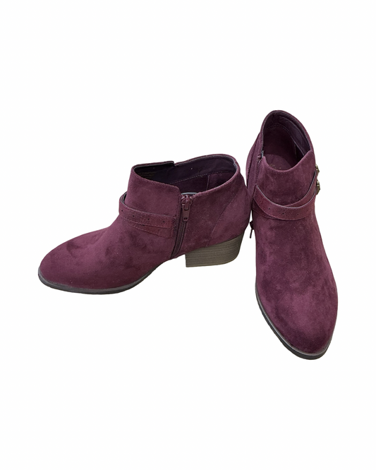 Boots Ankle Heels By Sonoma In Maroon, Size:8