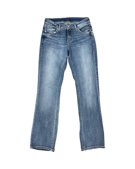 Jeans Skinny By American Eagle In Blue Denim, Size:14P