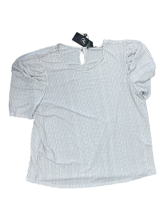 Top Ss By Adrianna Papell In Black & White, Size:Xl