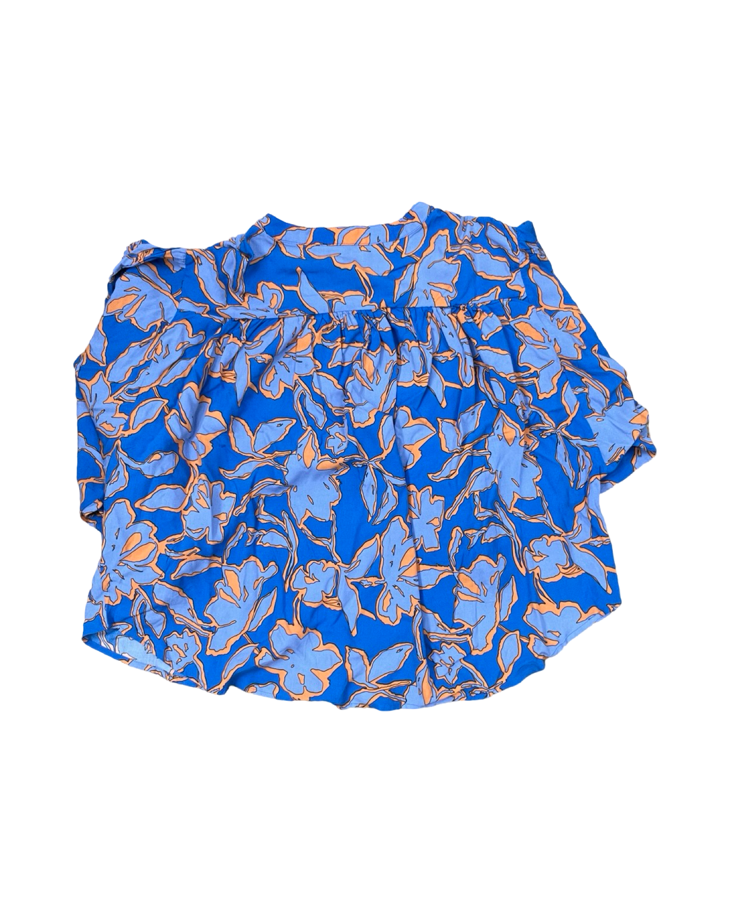 Blouse Ls By Clothes Mentor In Blue & Orange, Size:M