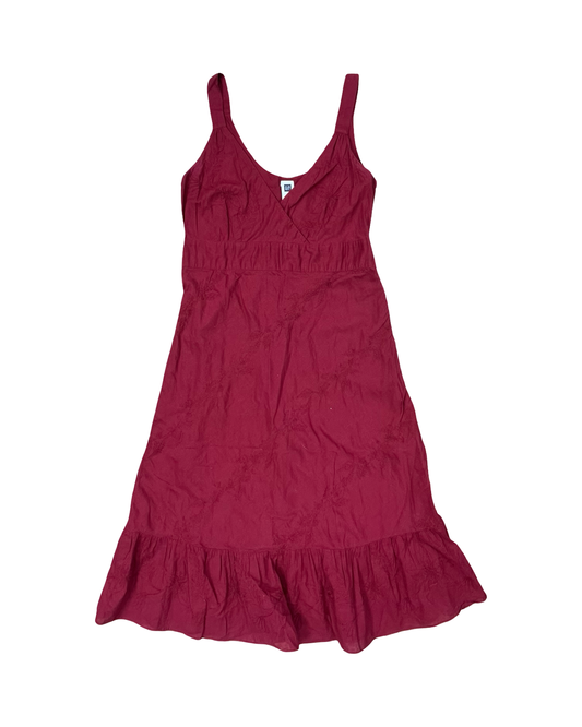 Dress Casual Midi By Gap In Red, Size:M