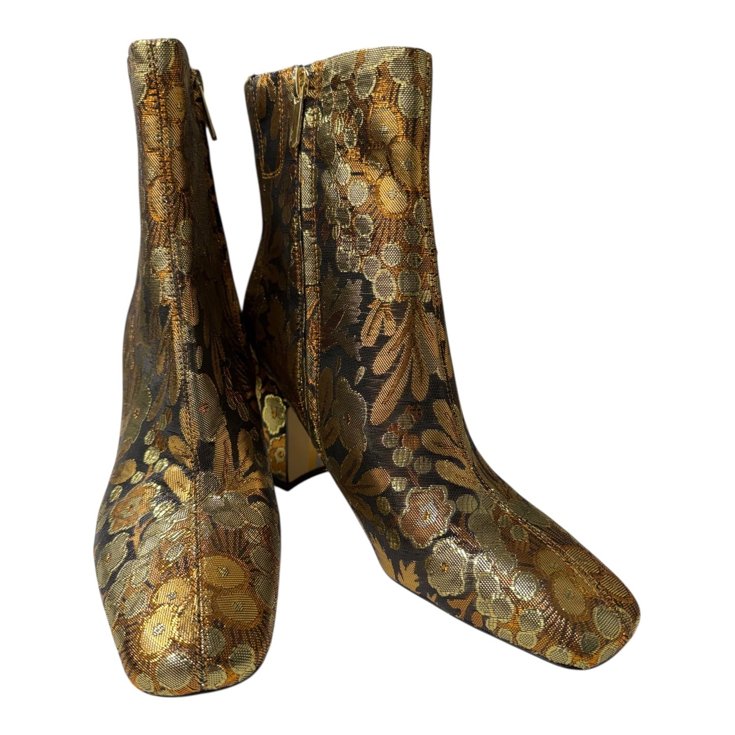 Boots Ankle Heels By Sam Edelman In Gold, Size:8