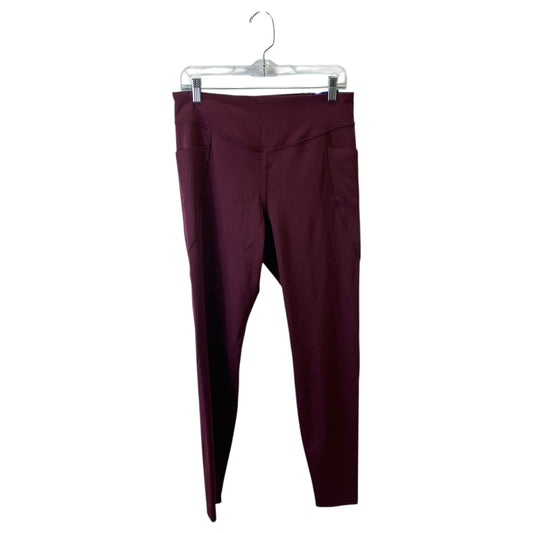 Athletic Leggings By Joy Lab In Maroon, Size:L