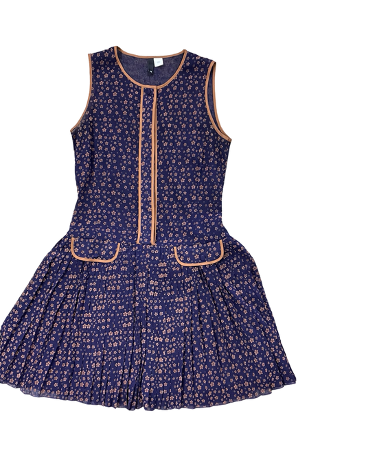 Dress Casual Midi By Lovestitch In Blue & Orange, Size:S