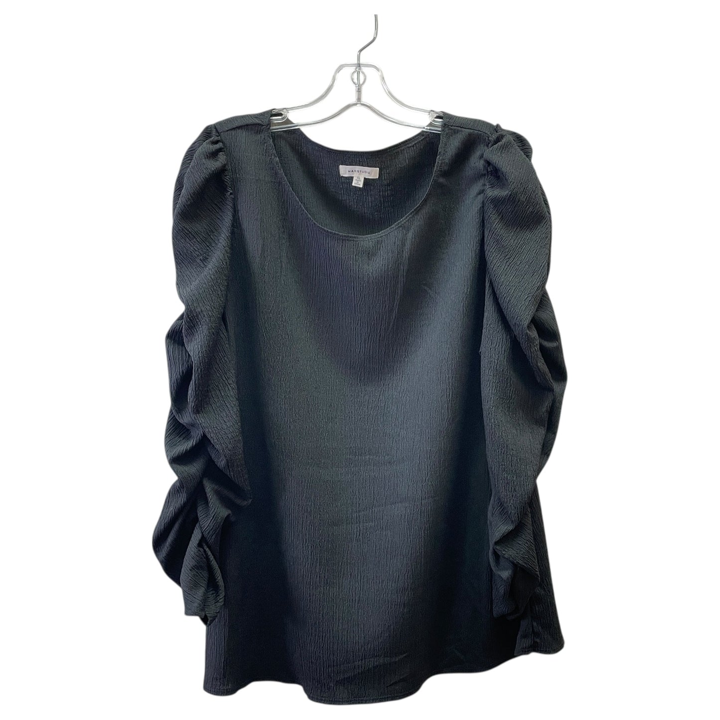 Blouse Ls By Max Studio In Black, Size:Xl