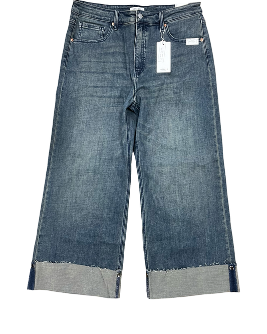 Jeans Wide Leg By Clothes Mentor In Blue Denim, Size:12