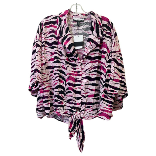 Shorts Set By Eloquii In Pink, Size:20