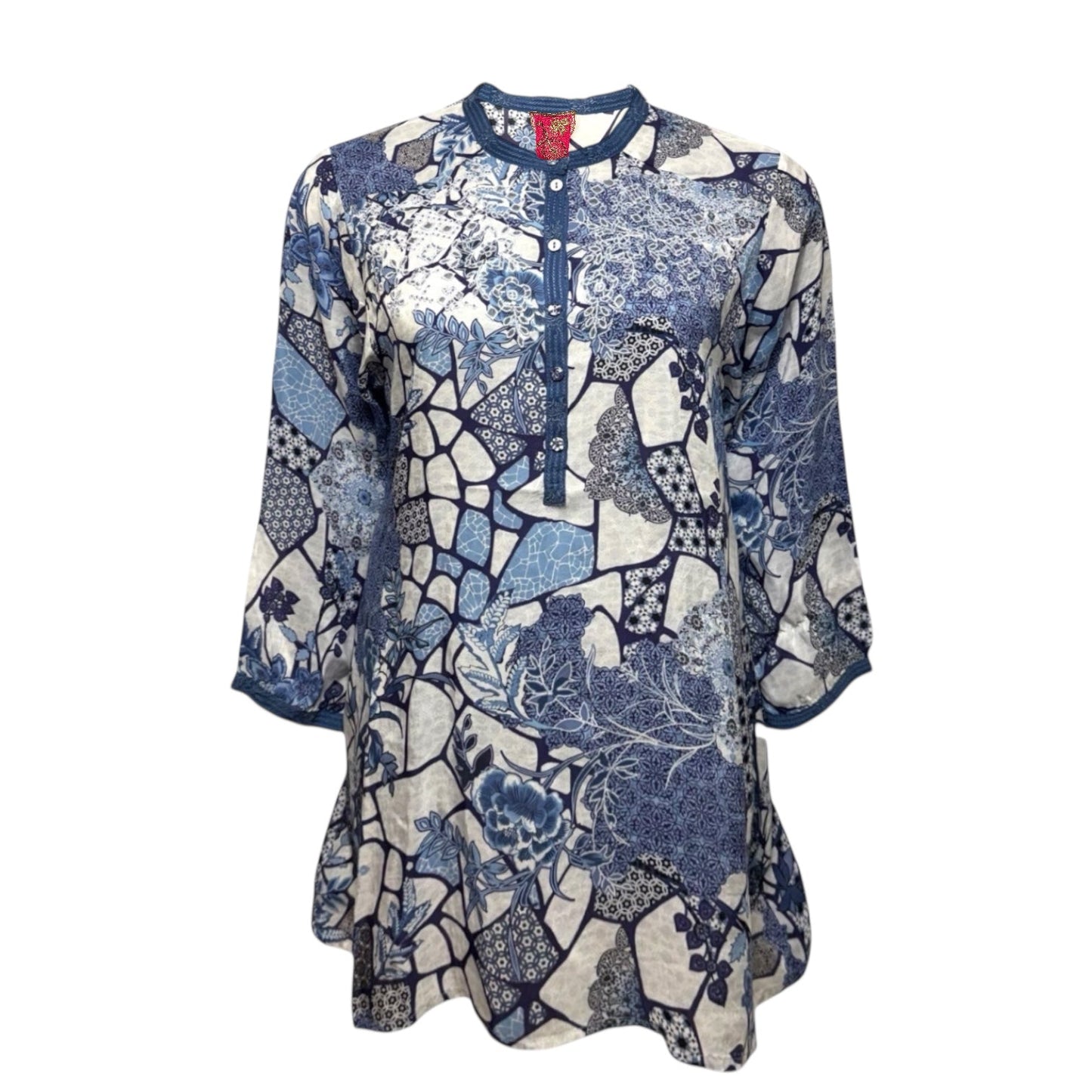 Moonlight Leena Tunic By Johnny Was In Blue & White, Size: XL