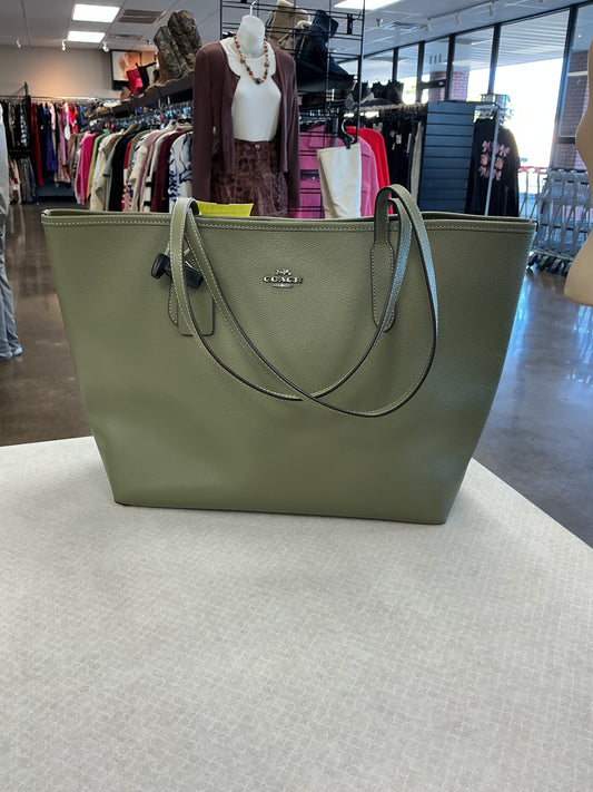 Tote Designer By Coach In Green, Size:Large