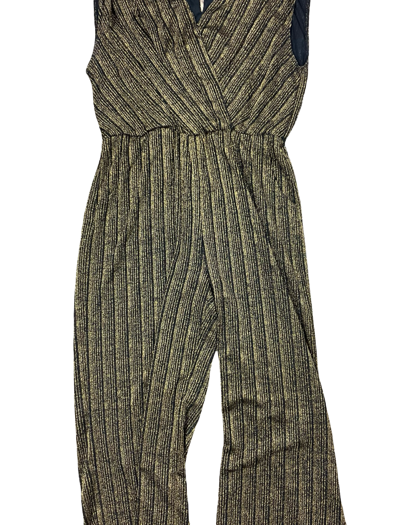 Jumpsuit By Luxology In Black & Gold, Size:L