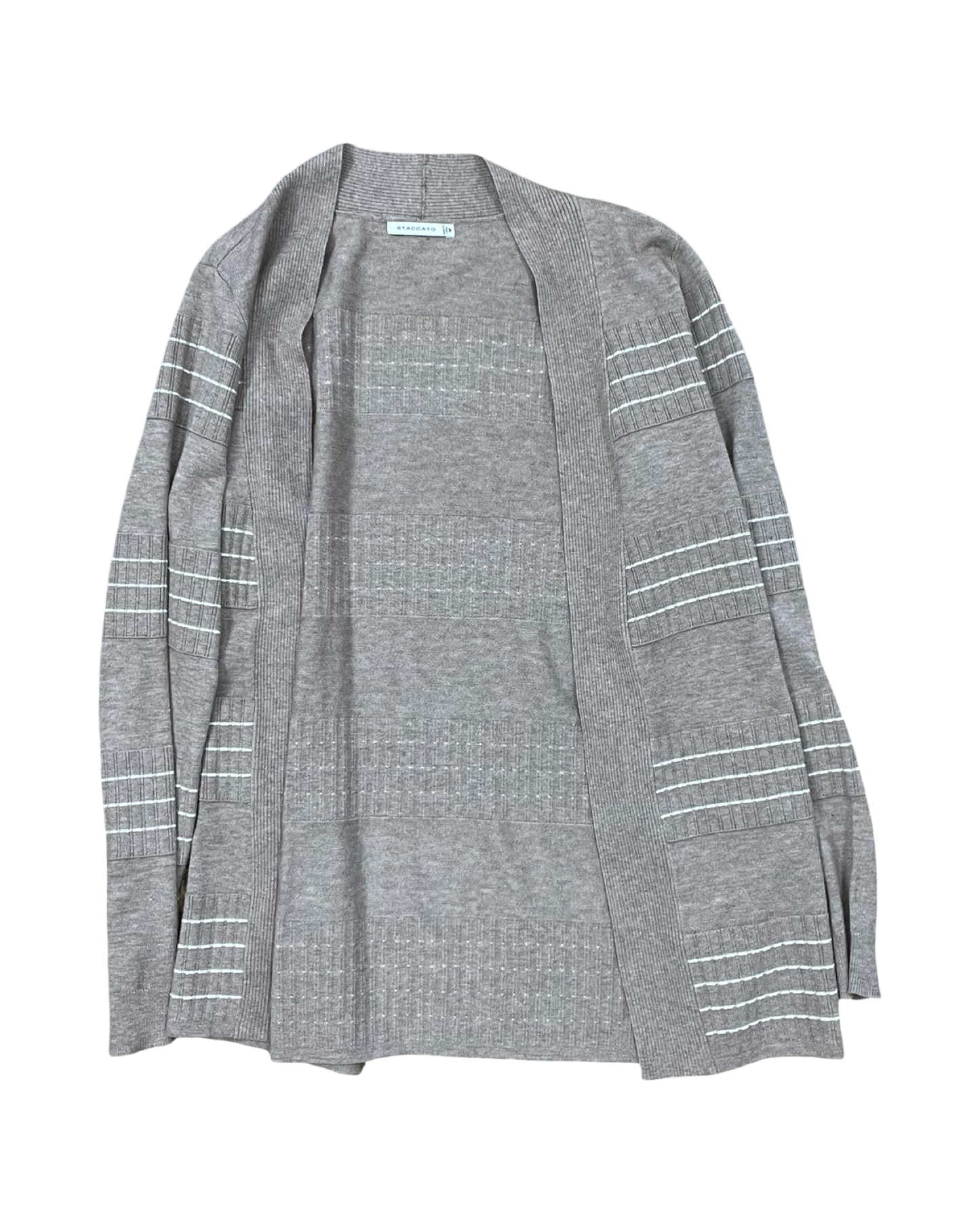 Sweater Cardigan By Staccato In Tan, Size:M