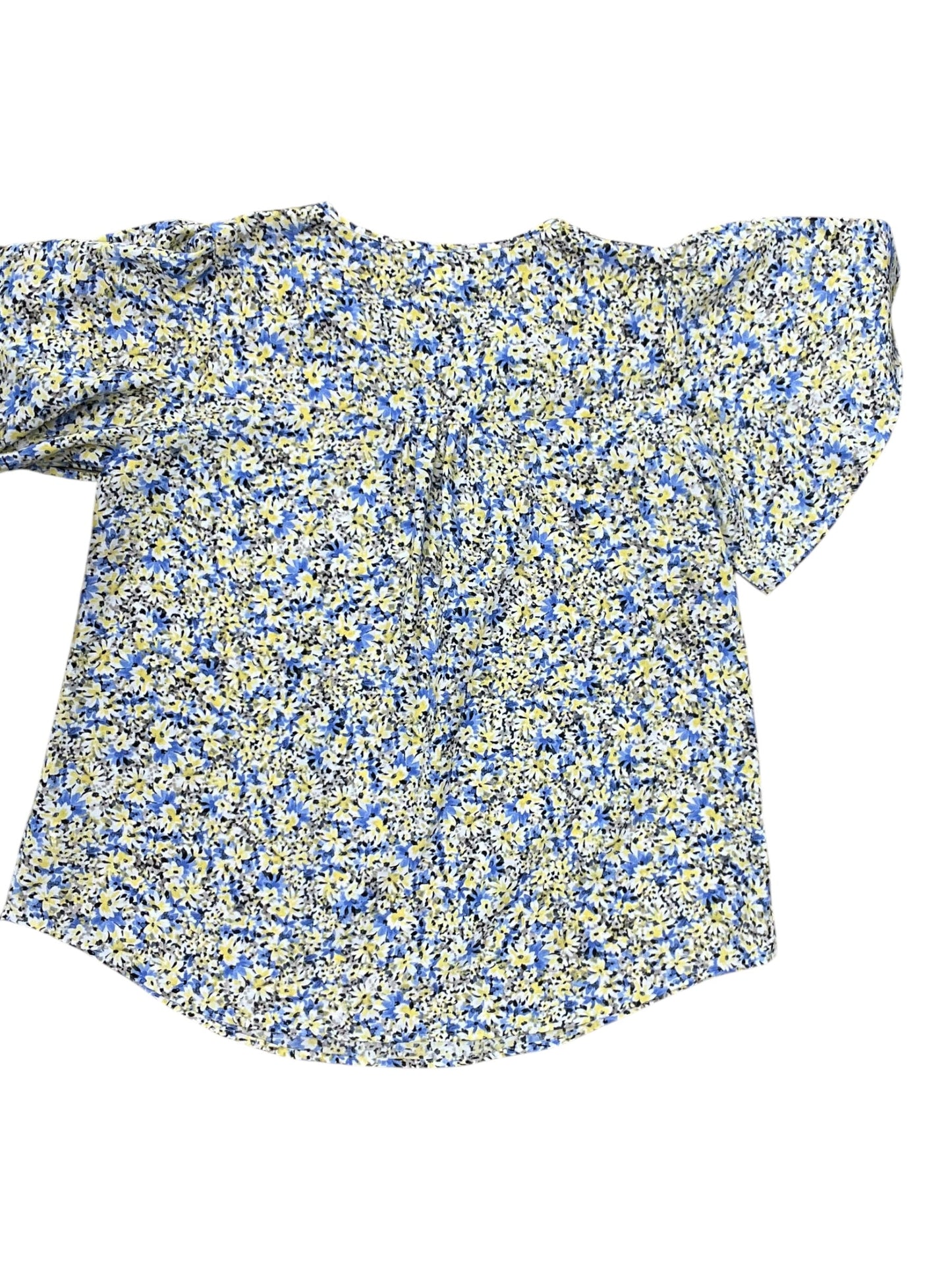 Top Ss By Ab Studio In Blue & Yellow, Size:M