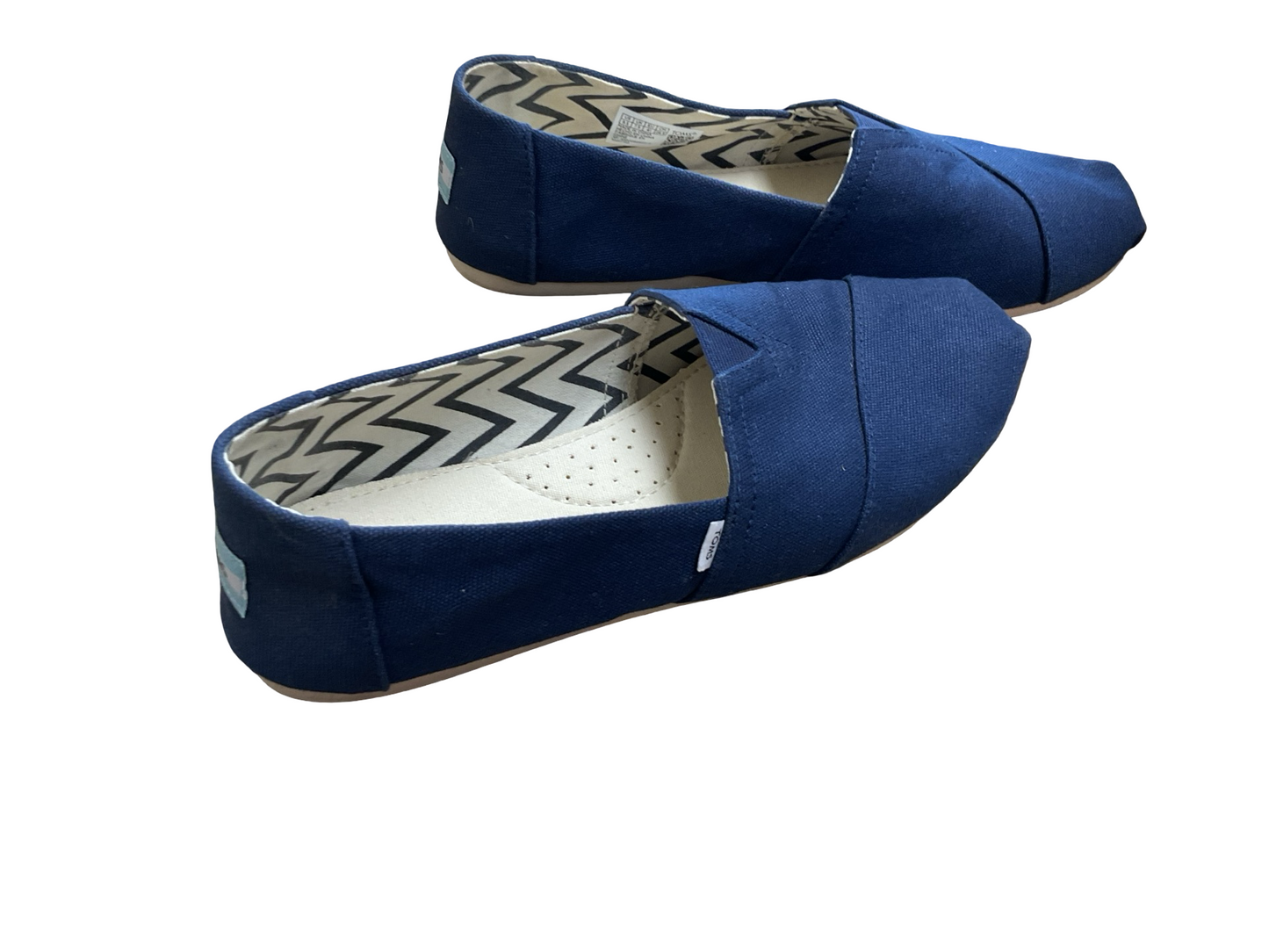 Shoes Flats By Toms In Blue, Size:9.5