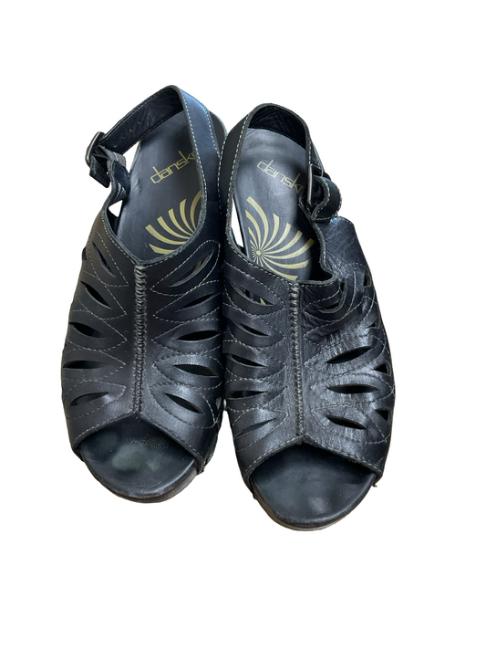 Sandals Heels Block By Dansko In Black, Size:9.5