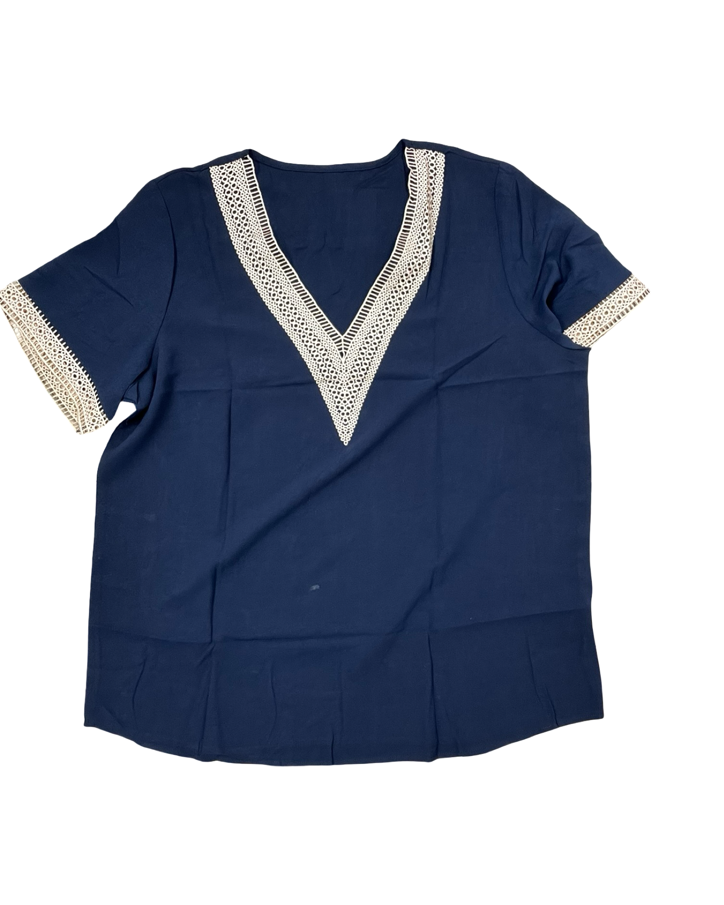 Top Ss By Clothes Mentor In Navy, Size:Xl