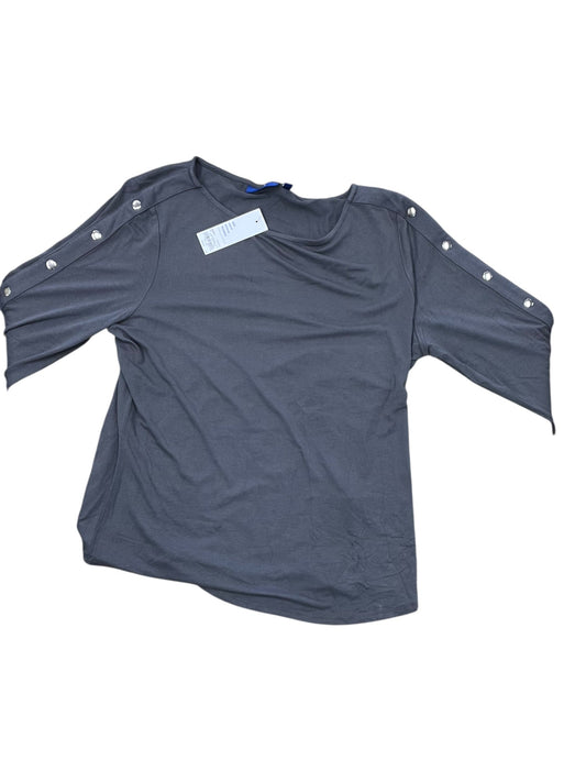 Top 3/4 Sleeve By Apt 9 In Grey, Size:L