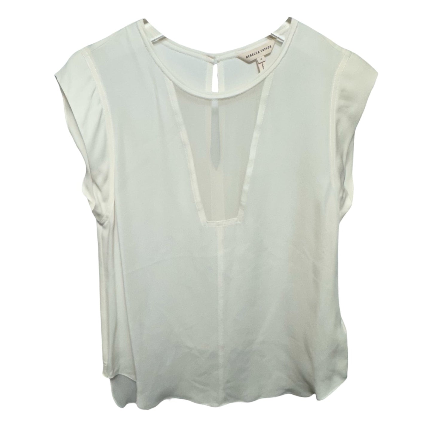 Charlie Sleeveless Silk Top By Rebecca Taylor In Cream, Size: 4
