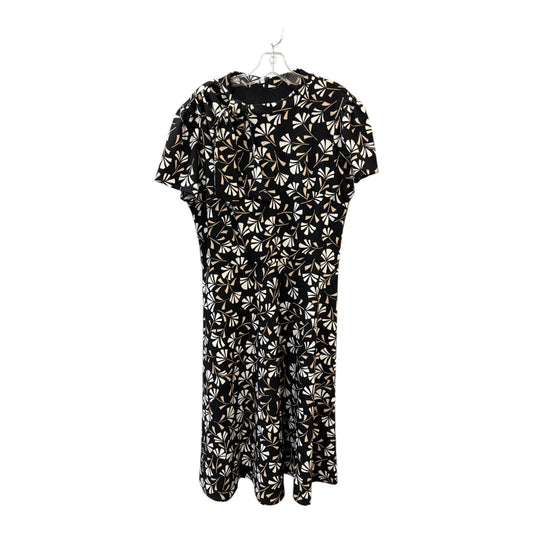 Dress Casual Midi By London Times In Black & White, Size:Xl