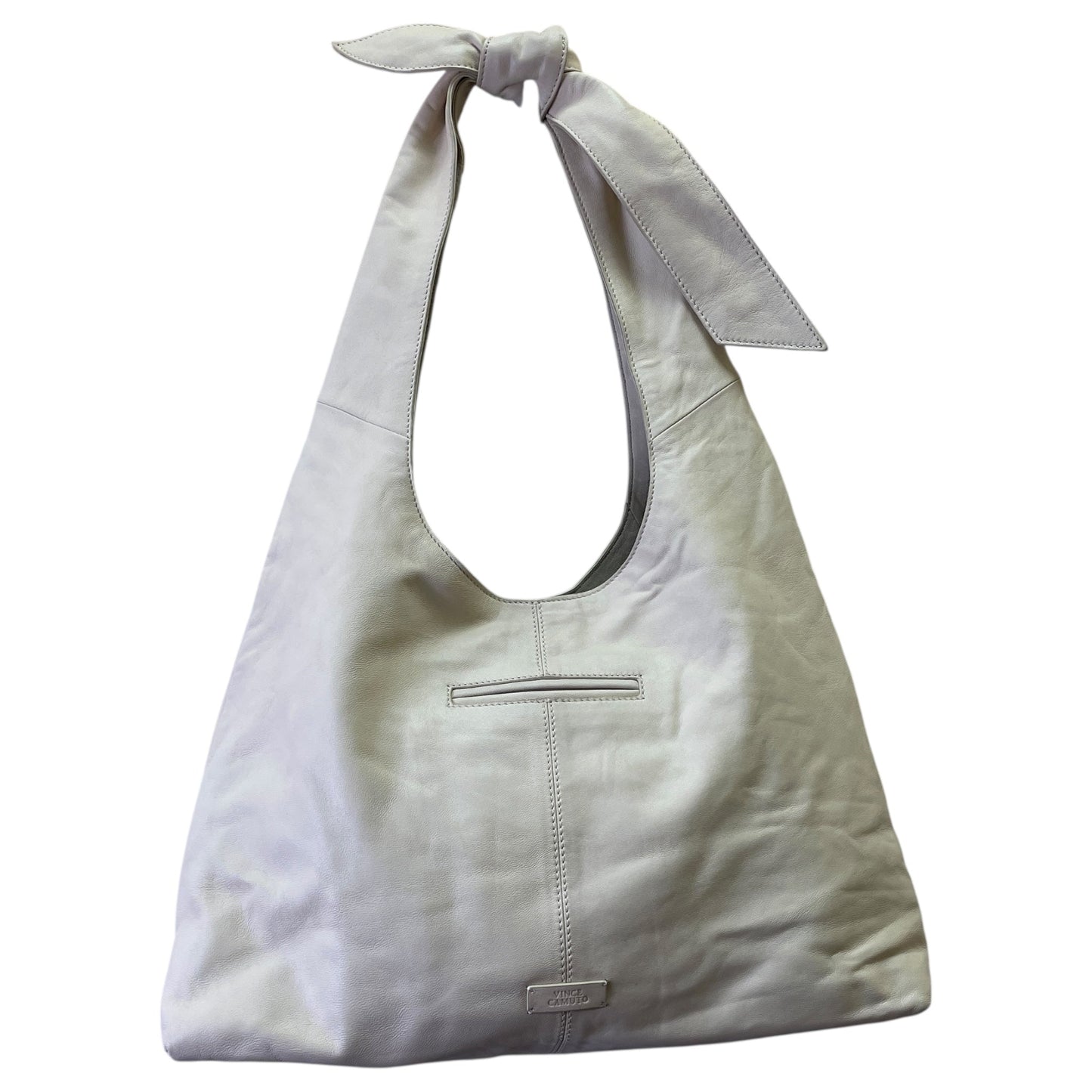 Handbag Leather By Vince Camuto In Cream, Size:Large