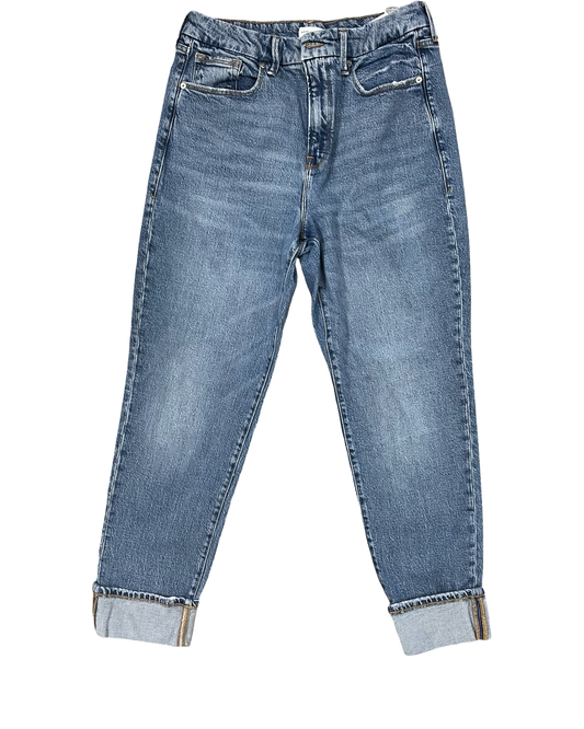 Jeans Cropped By Good American In Blue Denim, Size:8