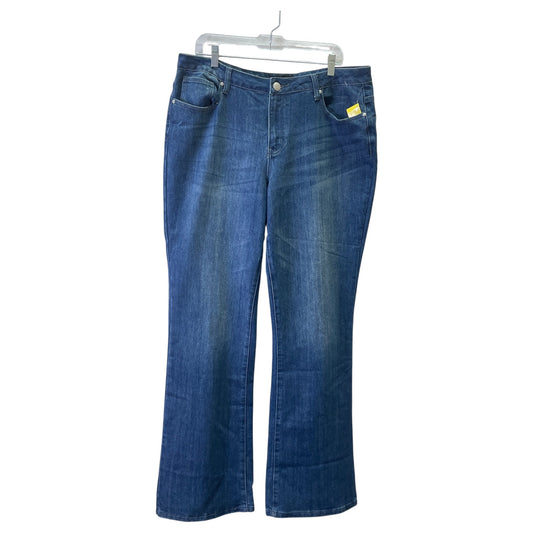Jeans Flared By Ashley Stewart In Blue, Size:16