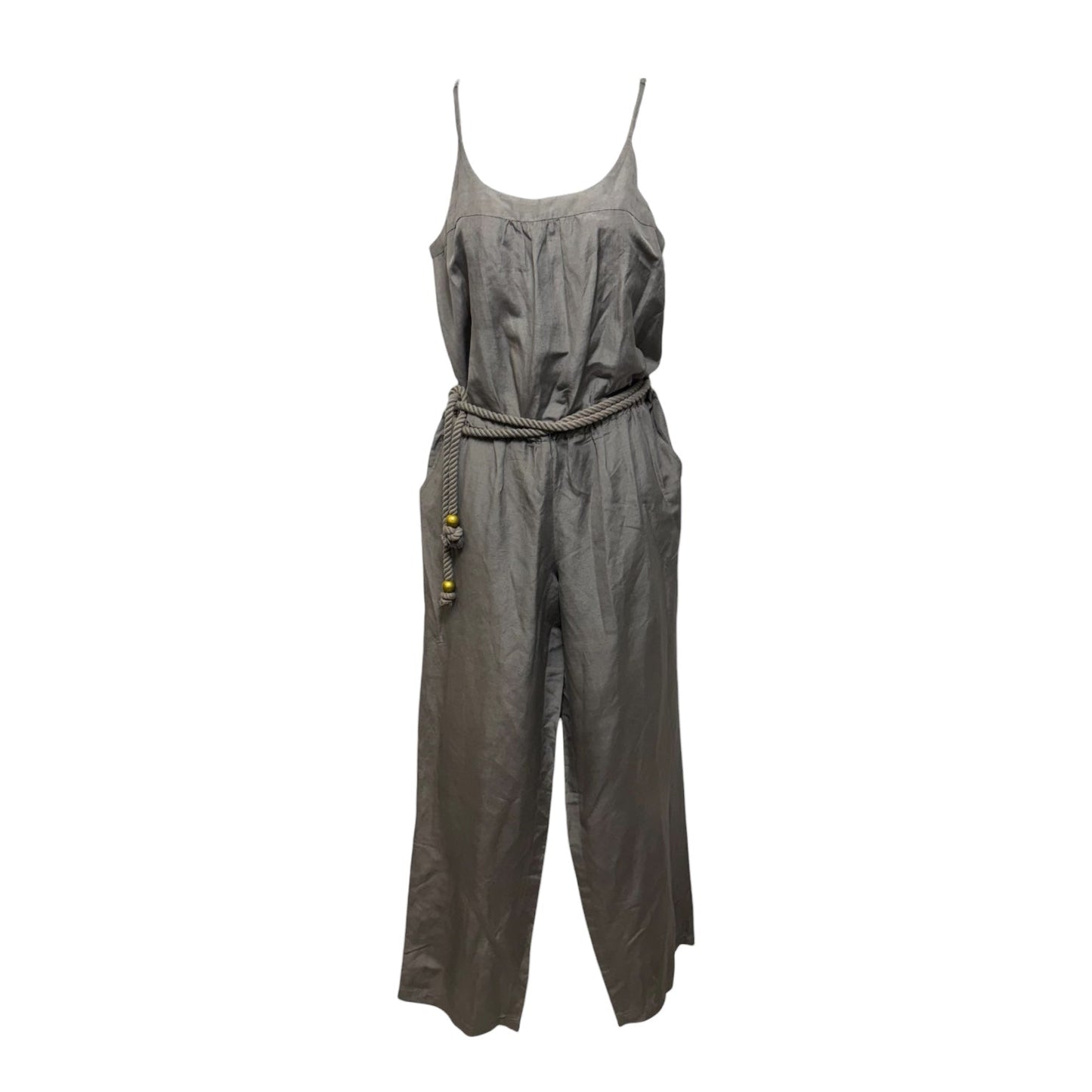 Silk-Linen Jumpsuit By Ali Ro In Grey, Size: 4