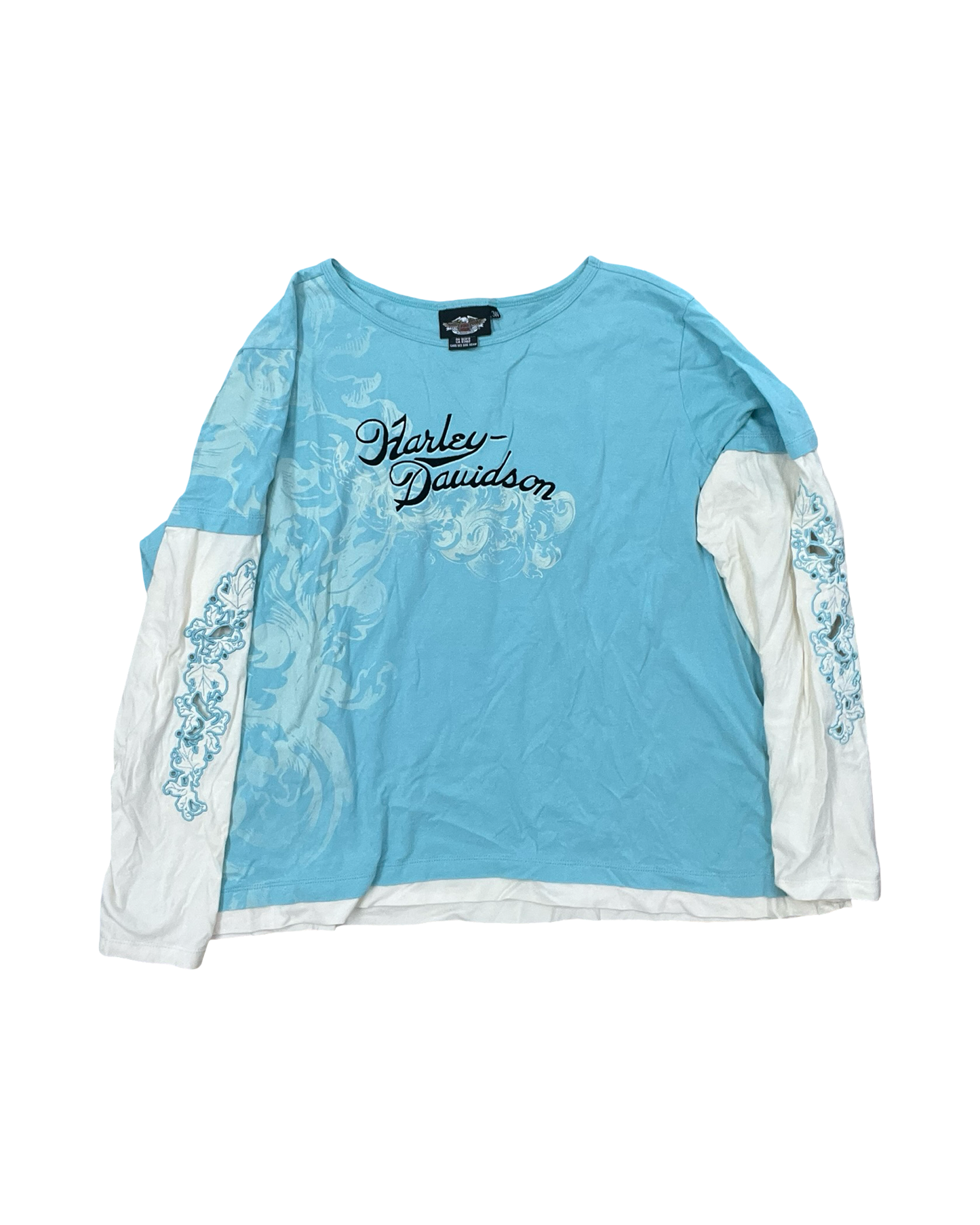 Top Ls By Harley Davidson In Blue & White, Size:3X