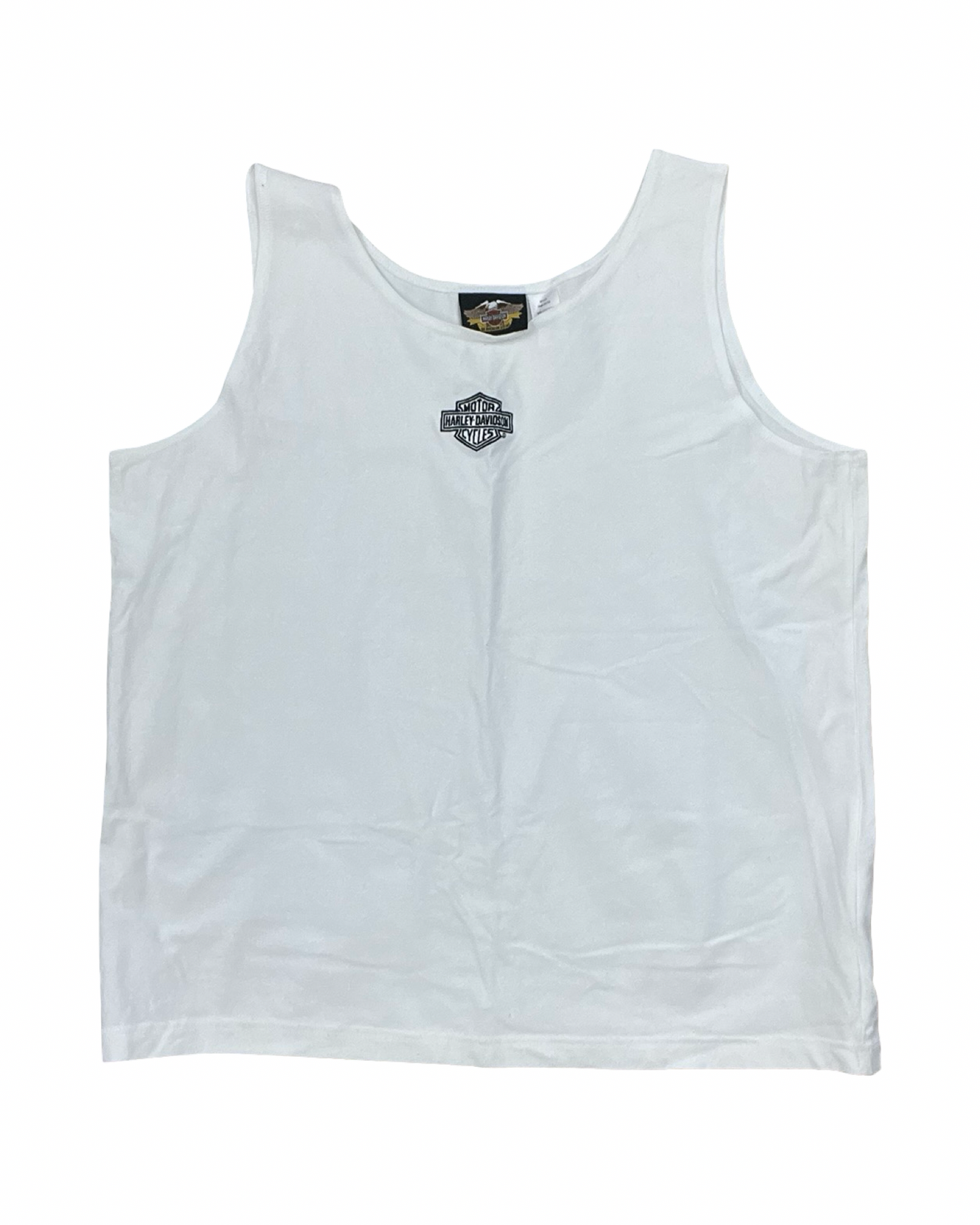 Top Sleeveless By Harley Davidson In White, Size:2X