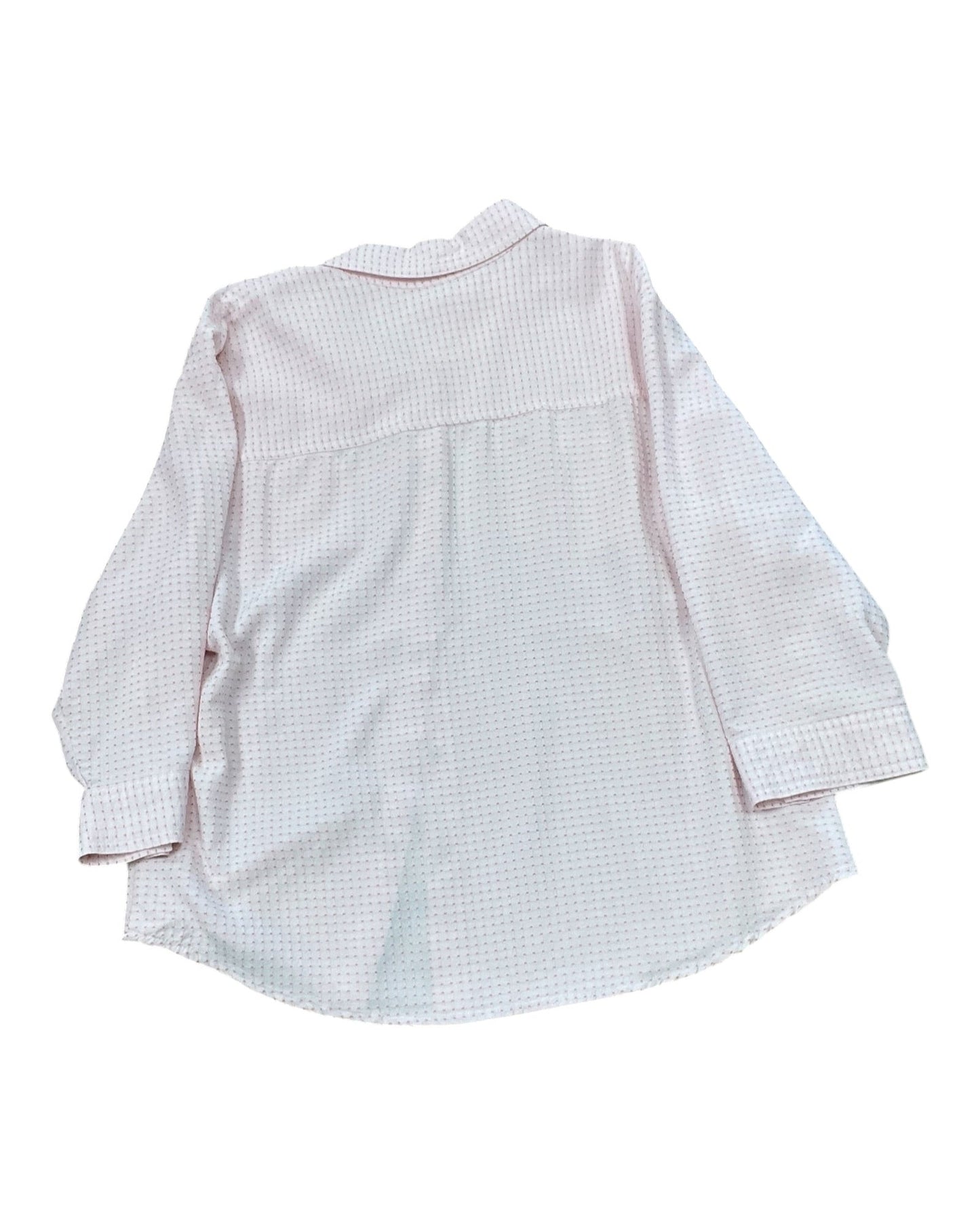 Blouse 3/4 Sleeve By Croft And Barrow In Pink, Size:Xl