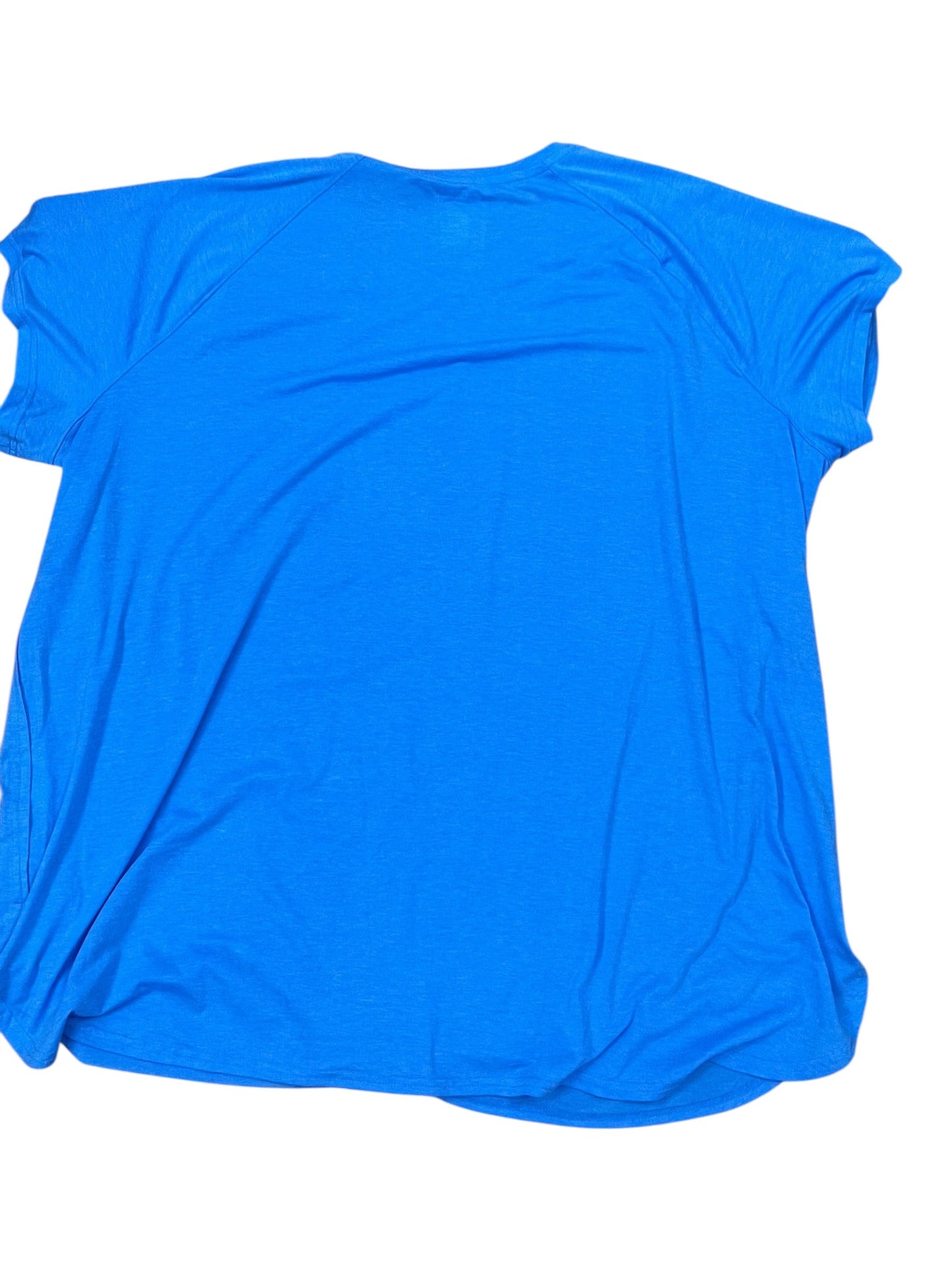 Athletic Top Ls Collar By Tek Gear In Blue, Size:3X