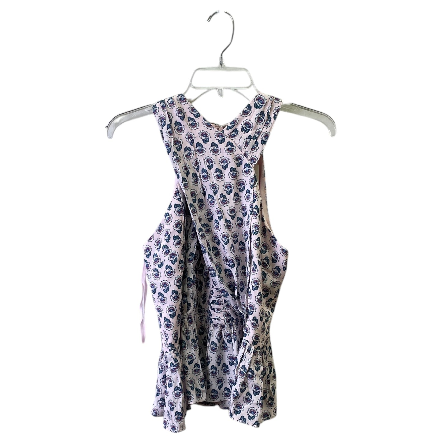 Top Sleeveless By Loft In Blue & Pink, Size:8