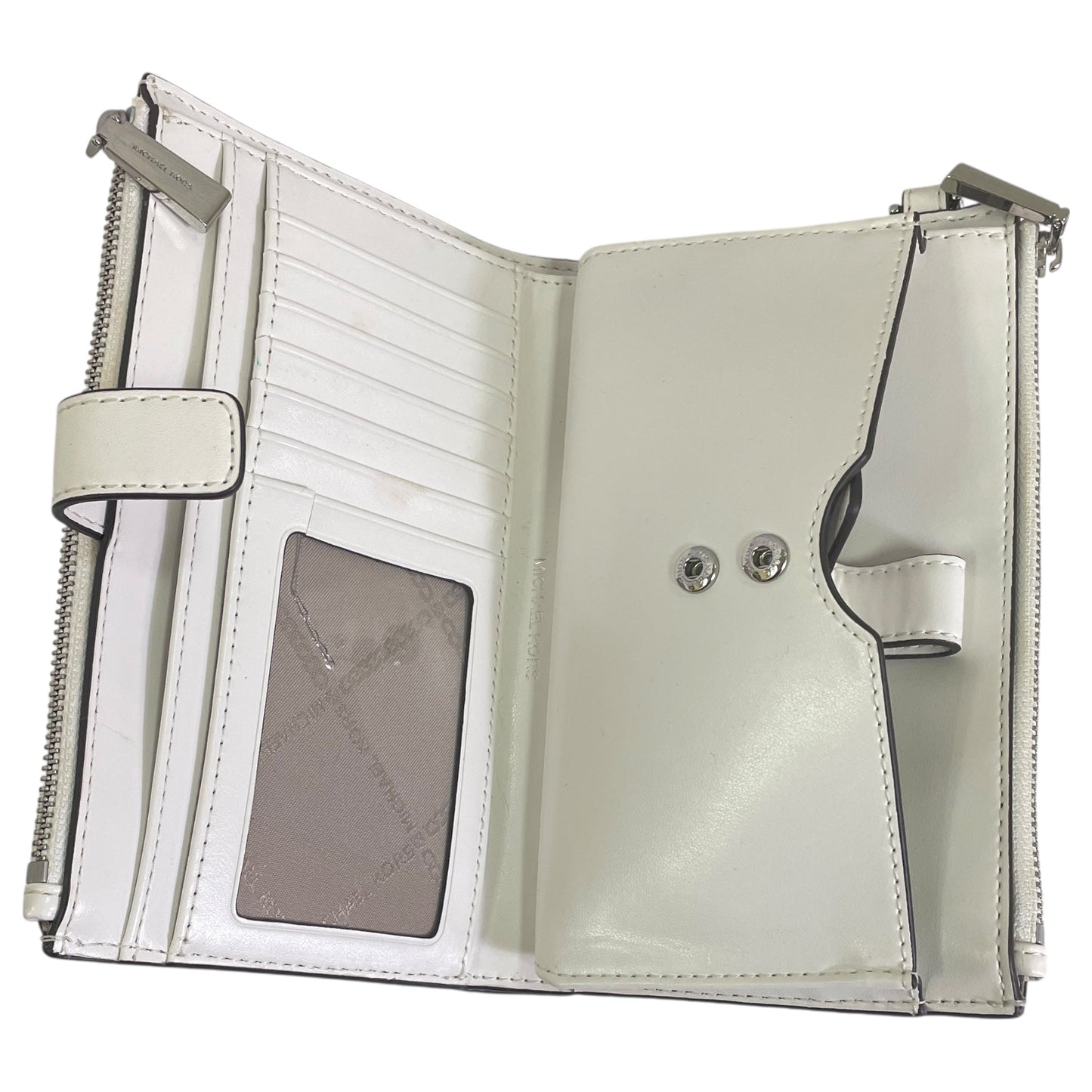 Wallet Designer By Michael Kors In Grey & White, Size:Large